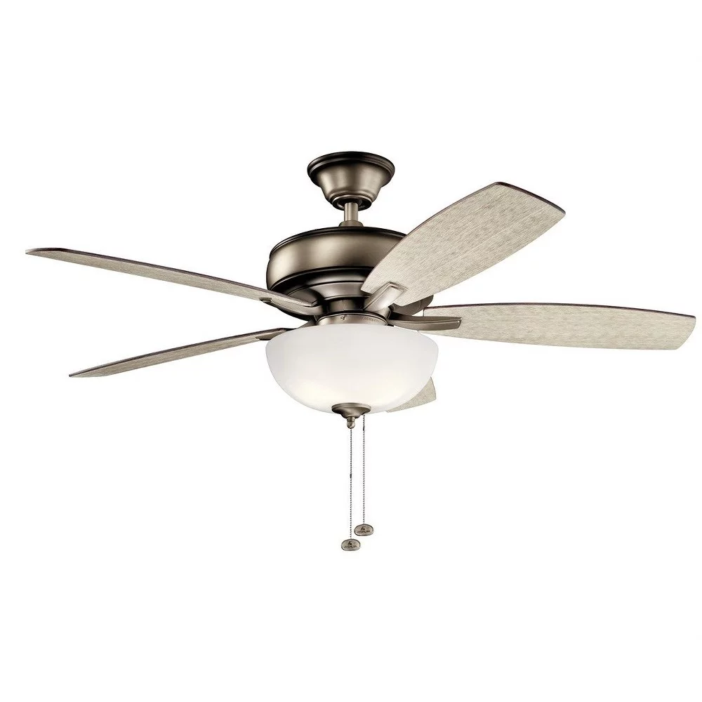 Ceiling Fan with Light Kit 20.75 inches Tall By 52 inches Wide-Brushed Nickel Finish Bailey Street Home 147-Bel-4187203