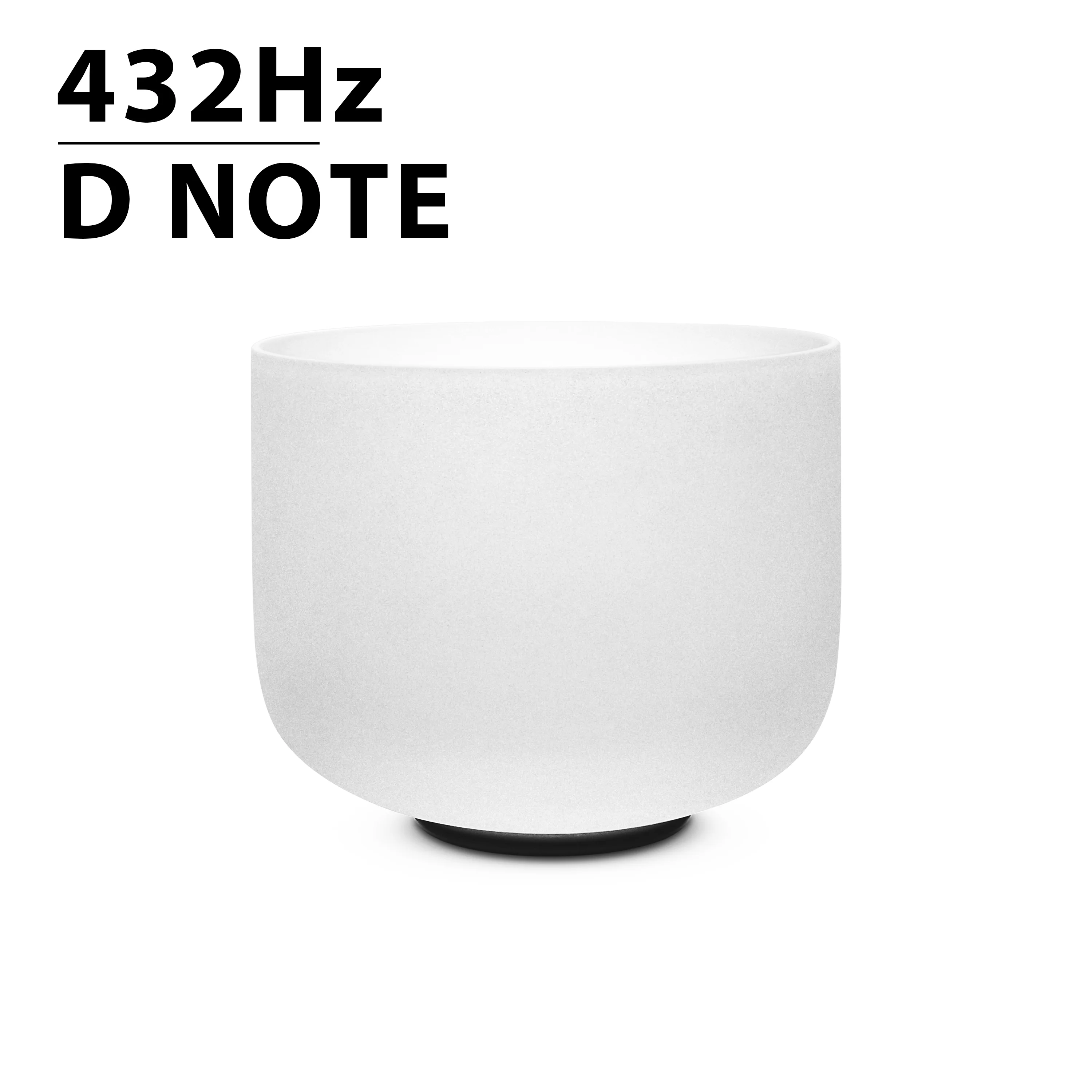 TOPFUND 432Hz D Note Crystal Singing Bowl Sacral Chakra with Heavy duty carrying case and Suede Stick