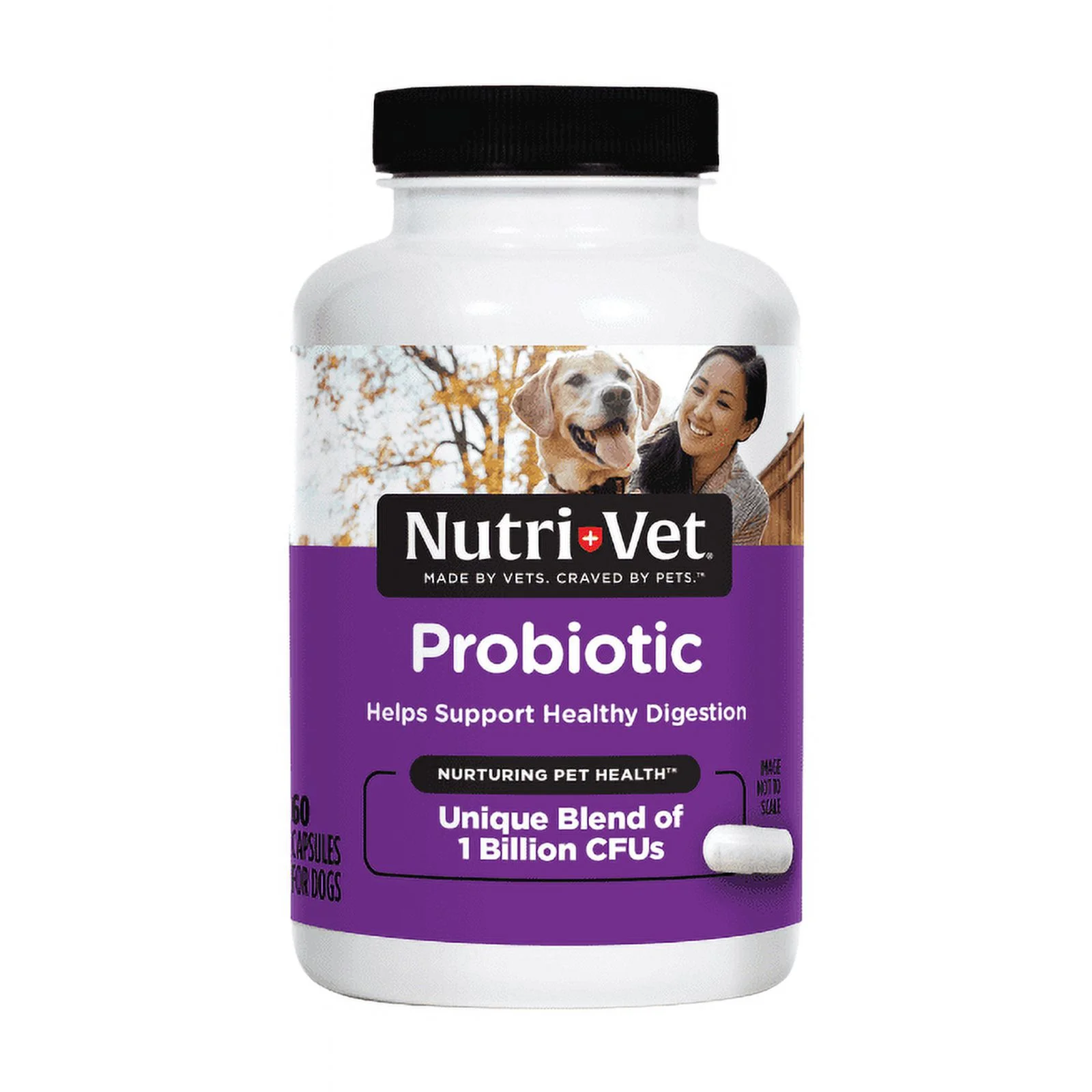 Nutri-Vet Probiotics Capsules for Dogs Supports Digestive Health, 60 Count