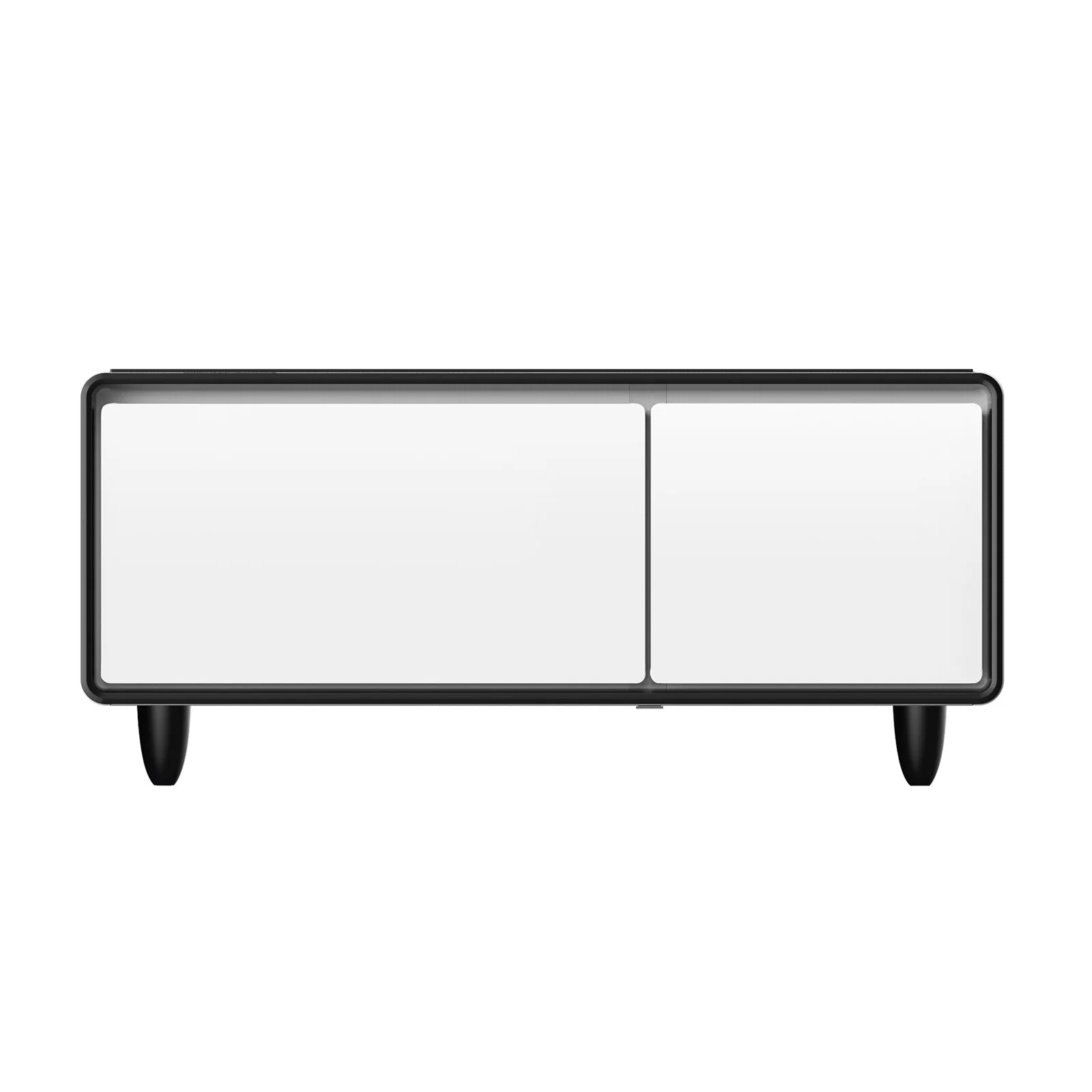 KALEFU Modern Smart Mini Multifunction Coffee Table with Built in Fridge,Outlet Protection,Wireless Charging Module,Mechanical Temperature Control,Power Socket,Usb Interface and Power Interface