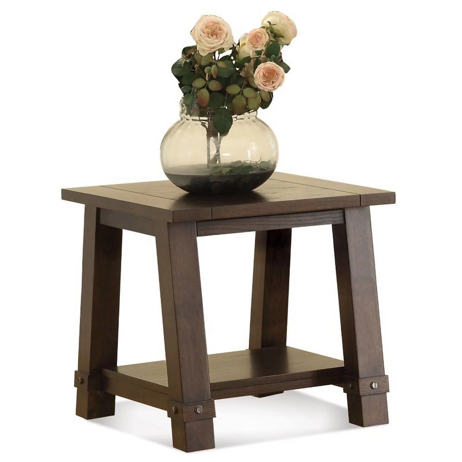 Bowery Hill Contemporary Angle-Leg End Table in Sagamore Burnished Ash