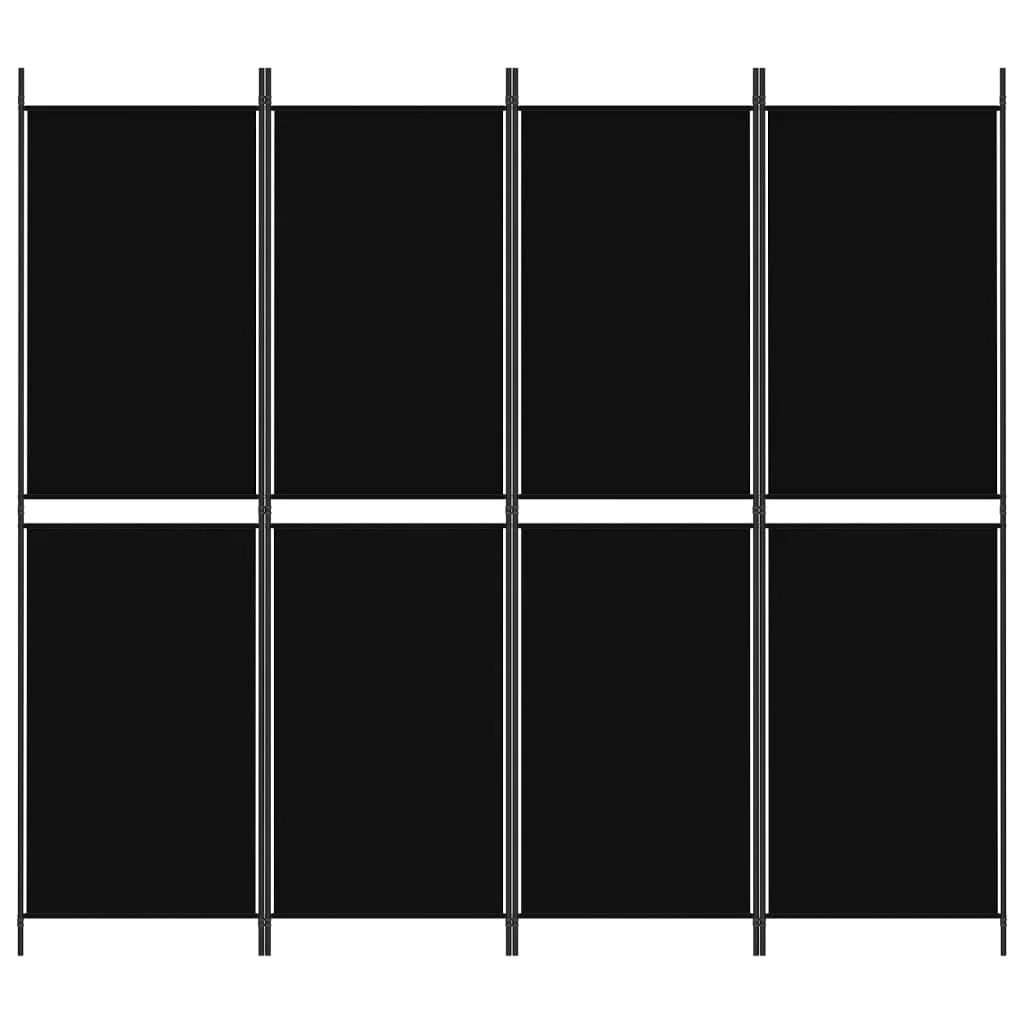 Anself 4-Panel Room Divider Black 78.7