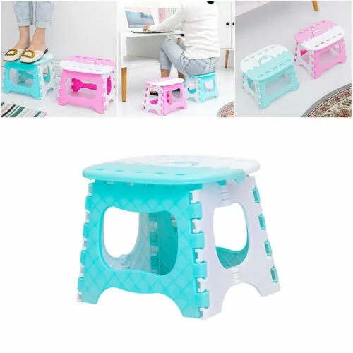 Binpure Home Kids Children Plastic Folding Step Stool Portable Folding Chair Small Bench Stool