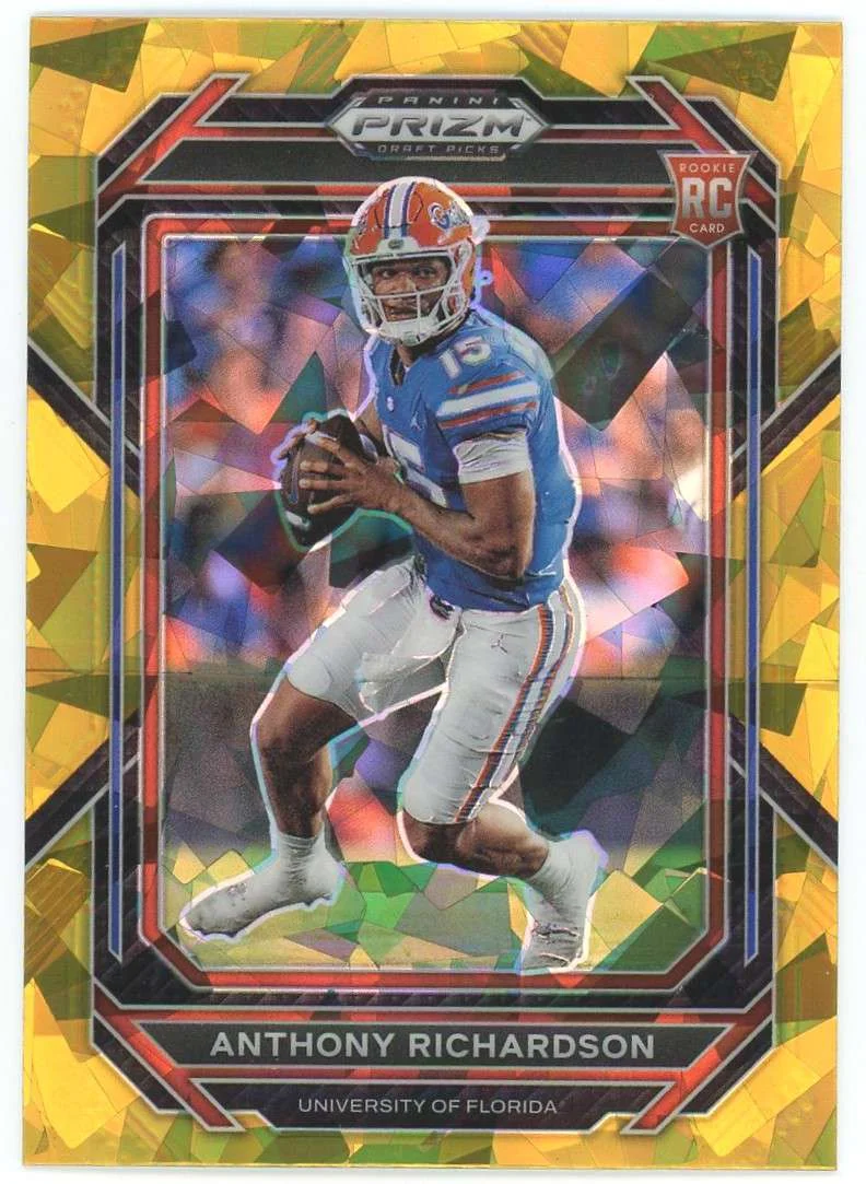NFL 2023 Panini Prizm Draft Picks Gold Ice Prizm Anthony Richardson #104 (Rookie)