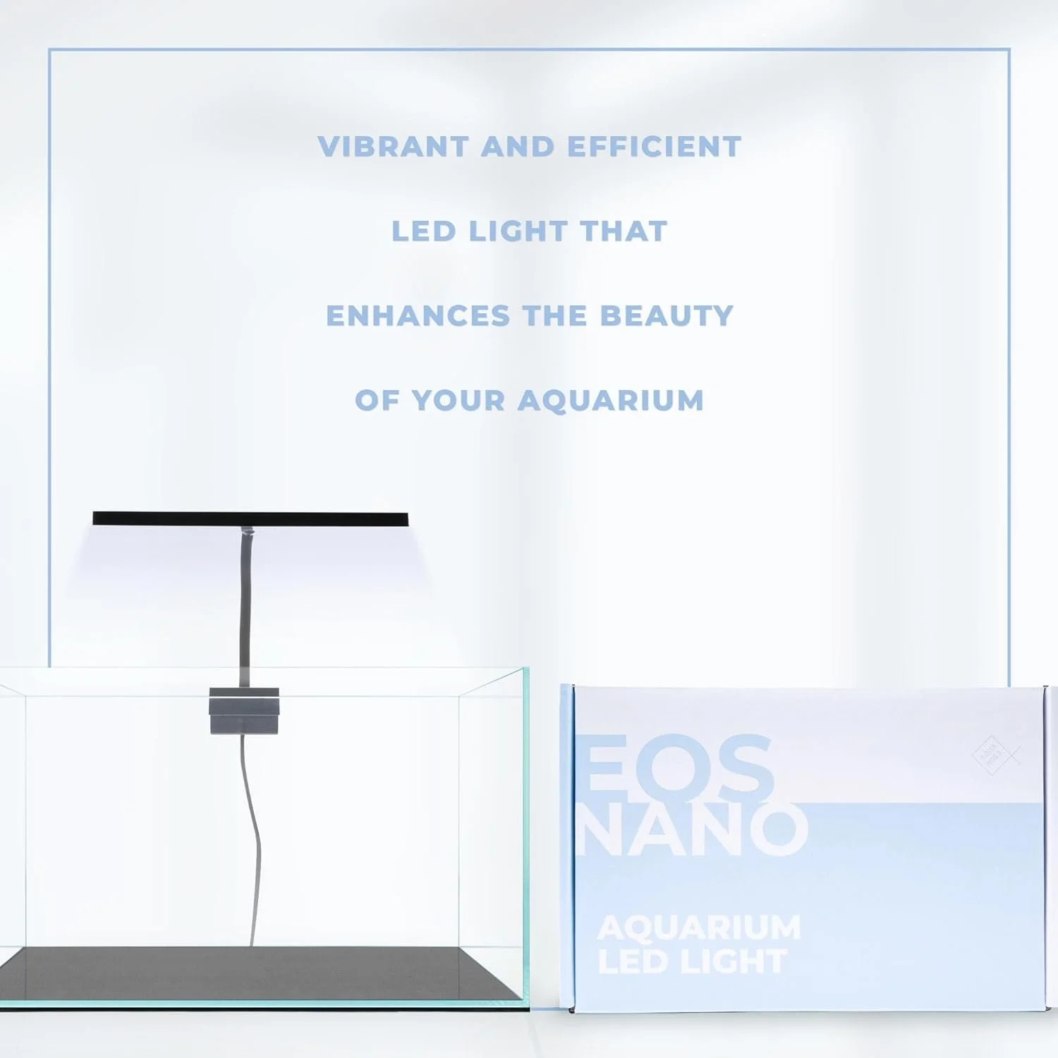 Aqua Worx EOS LED Aquarium Light - Adjustable Aquarium Gooseneck Light - Aquarium Lights for Fish Tanks - LED Light for Nano Tank - Nano Tank Light - Full Spectrum Aquarium Light - N5 White