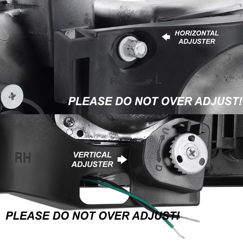 AKKON - For 99-06 GMC Sierra 1500 2500HD 3500 C3 Yukon XL Chrome LED Tube Projector Headlights + LED Bumper Lamp Pair