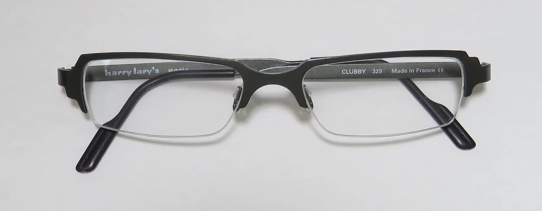NEW HARRY LARY'S CLUBBY WOMENS/LADIES DESIGNER HALF-RIM SAGE CLASSIC SHAPE HALF-RIM FRAME DEMO LENSES 50-0-0 EYEGLASSES/GLASSES