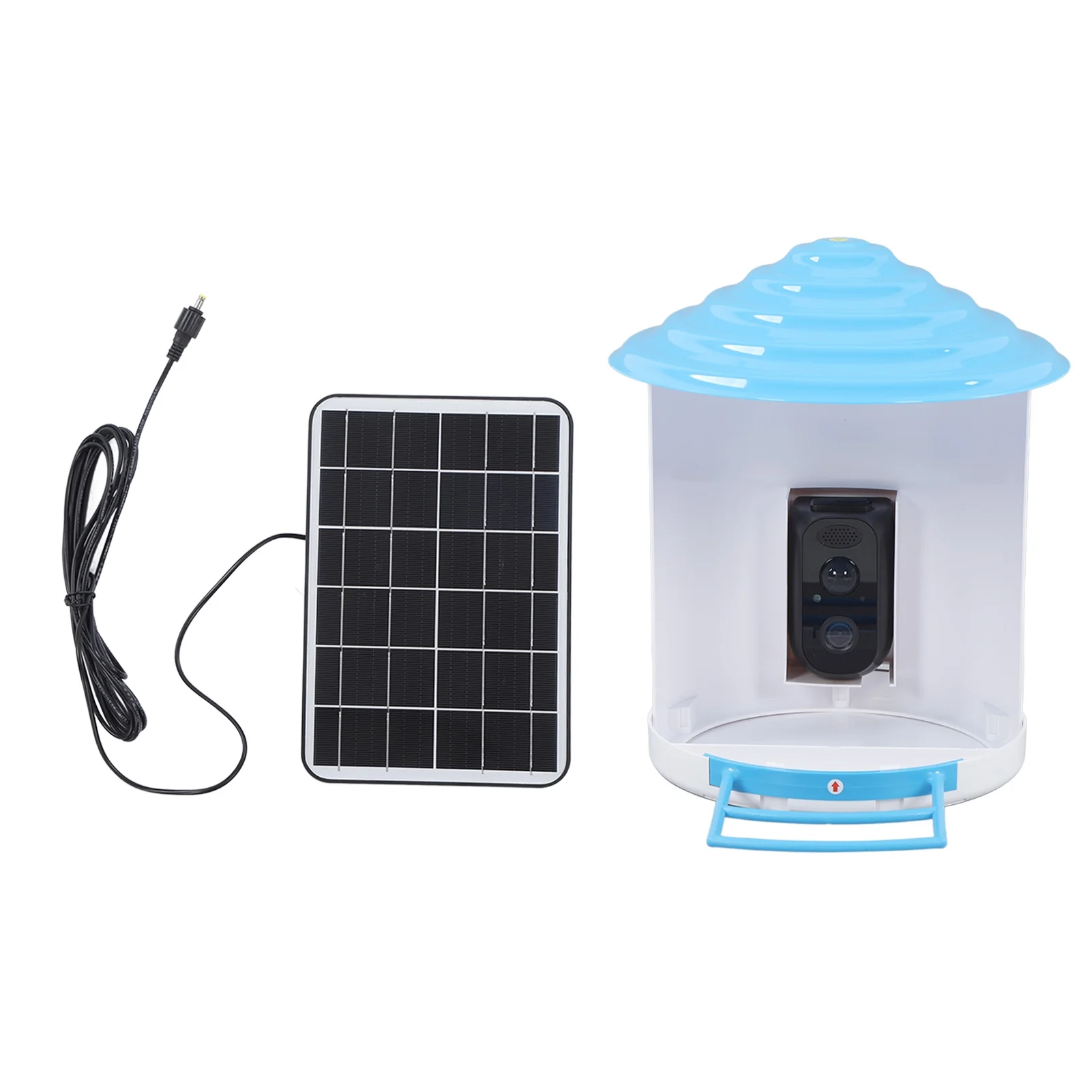 Smart Bird Feeder with Camera, Auto Capture and Record Video Photo,Solar Powered Wireless Wifi 2 Way Voice Low 2mp Outdoor Bird Cam with Night Vision for Bird Feeding