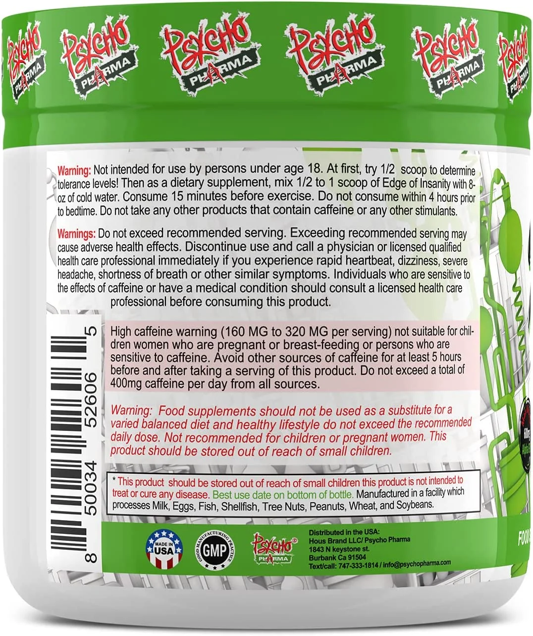 Psycho Pharma. Infinite Brain Nootropic Game Changer. Compete Win (Plato's Lemon Punch, 30 Serving)