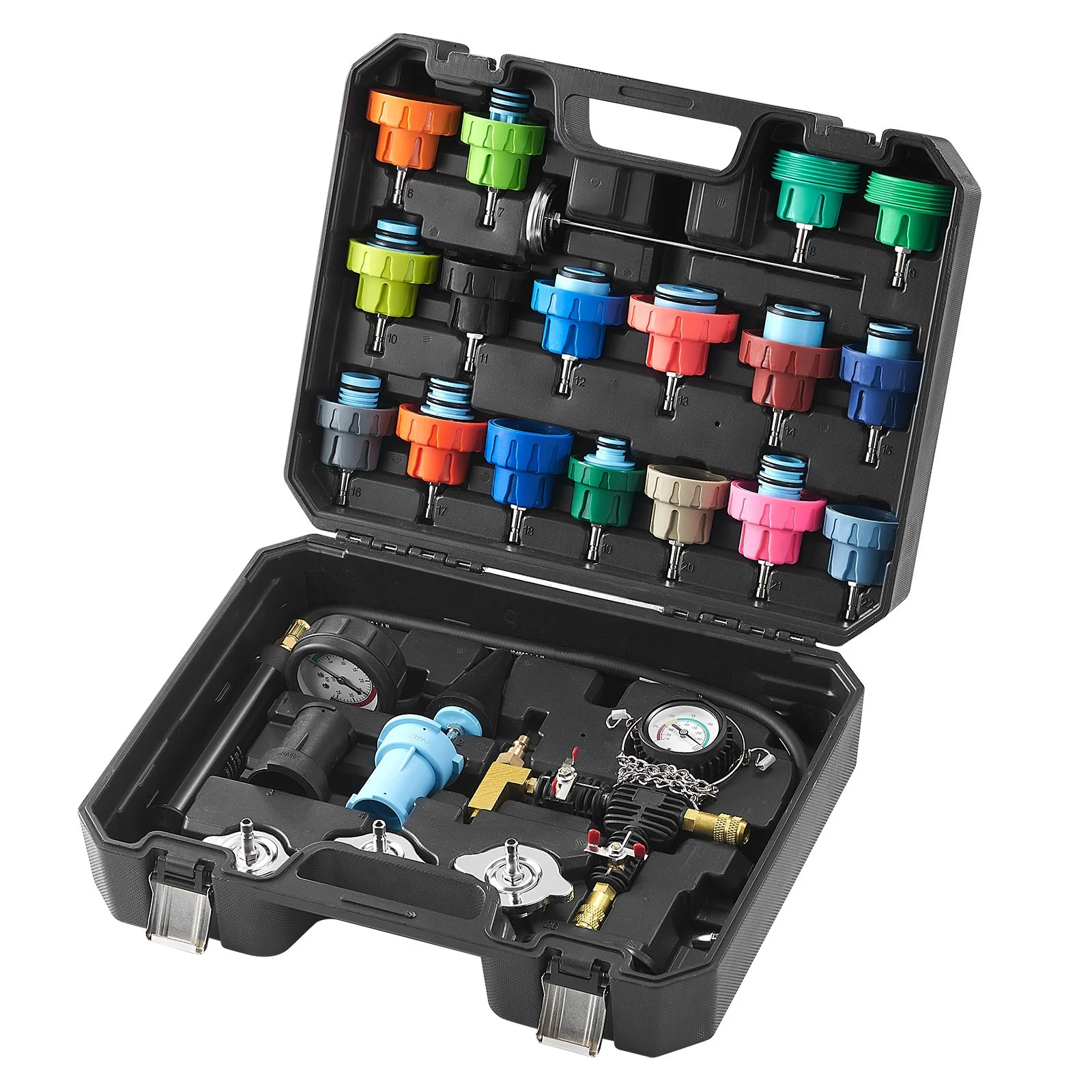 VEVOR 28-Piece Radiator Pressure Tester and Coolant Vacuum Purge & Refill Kit with Adapters