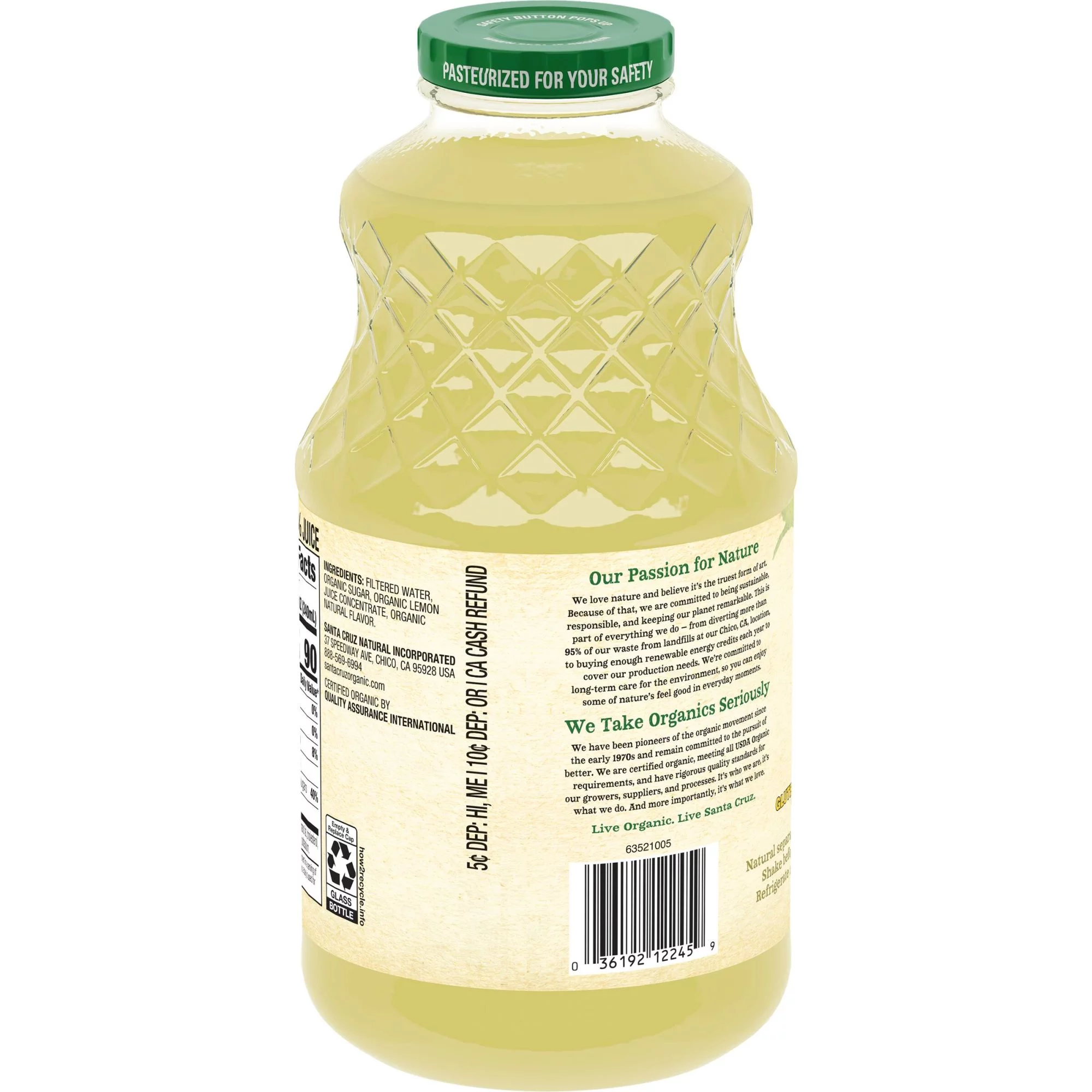 Santa Cruz Organic Lemonade, 32 Ounces