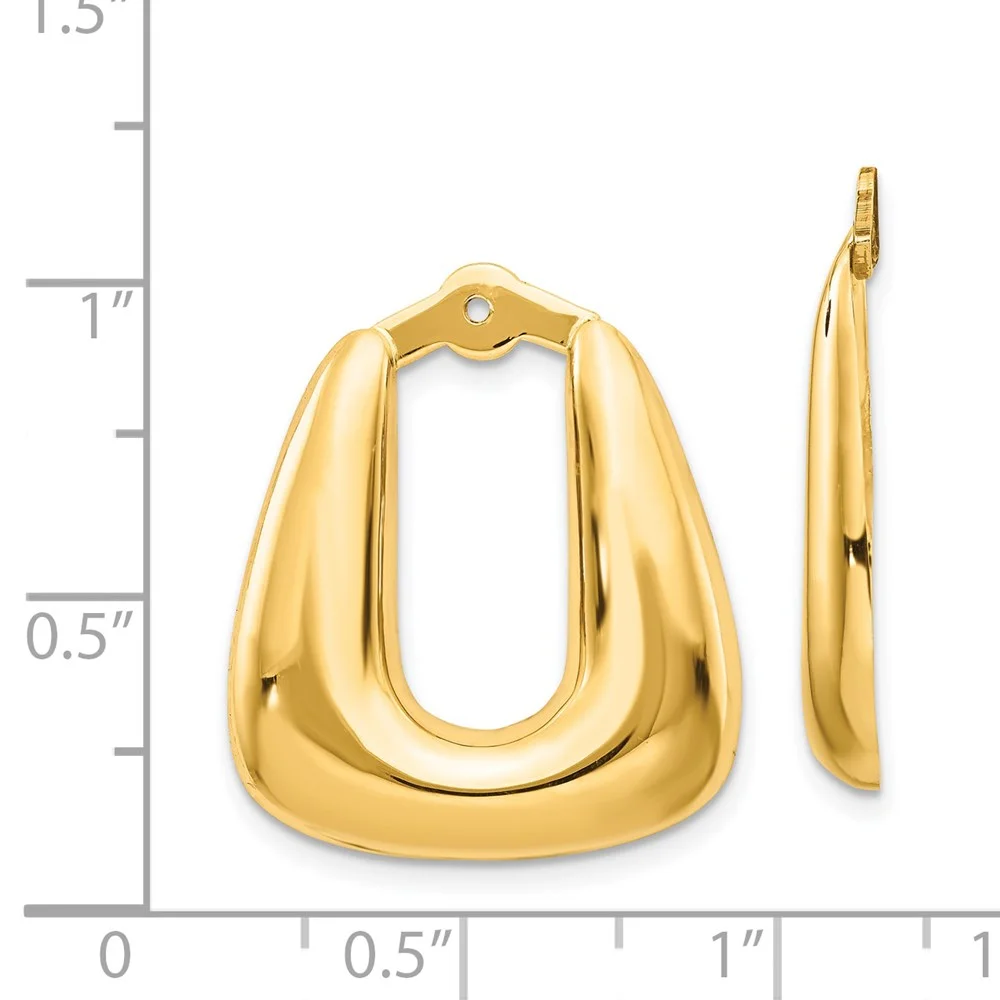 Primal Gold 14 Karat Yellow Gold Polished Hoop Earring Jackets