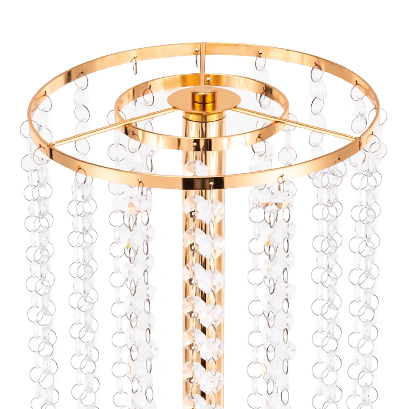 10 PCS Metal Gold Flower Vase Wedding Table Centerpieces Acrylic Crystal Flower Stand