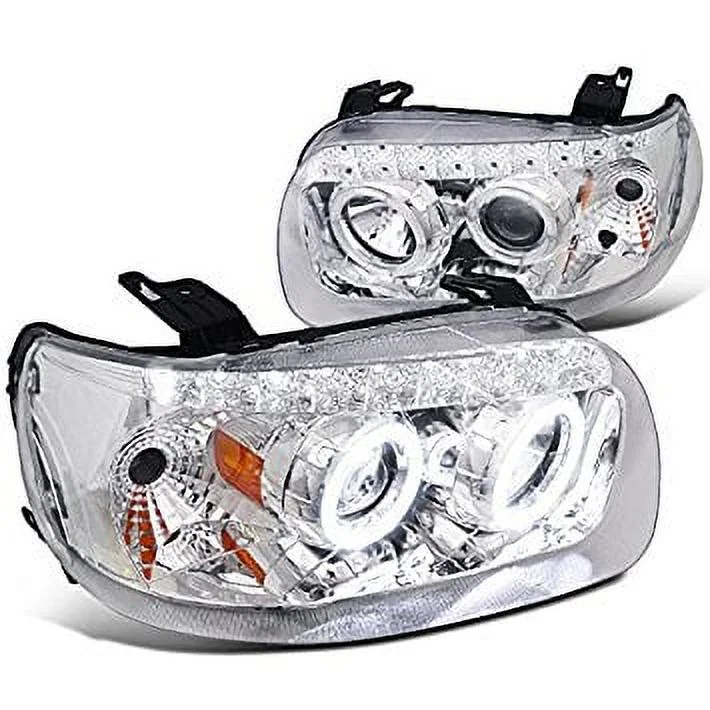 Spec-D Tuning 2LHP-ECAP05-RS Ford Escape Chrome Dual Halo Projector Smd Led Headlights Lamps