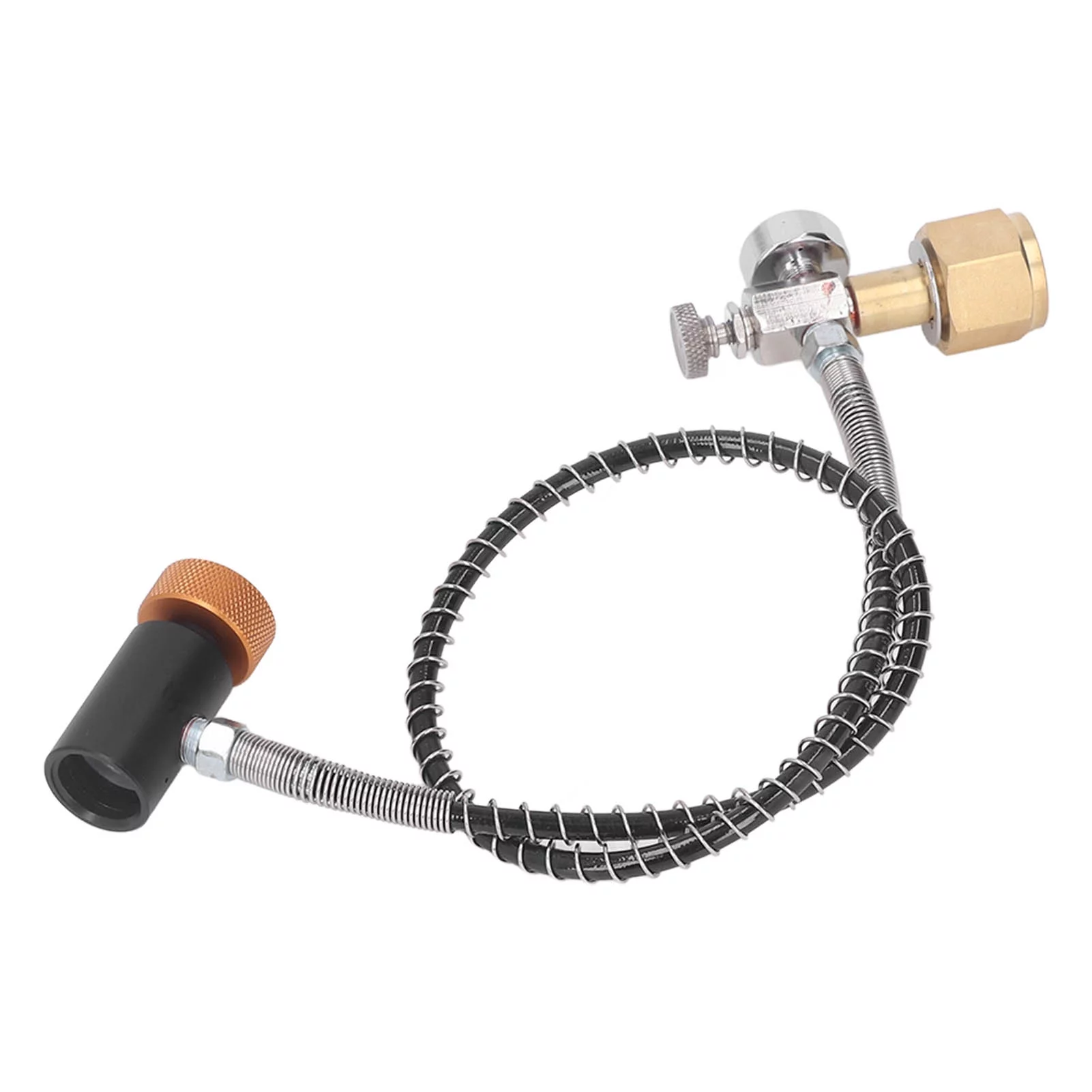 Soda Remote Hose CO2 Tank Cylinder Refilling Adapter with 24 Inches High Pressure Hose for Soda Can Connector at Home Office Enjoy Soda(W21.8-14 to TR21-4)