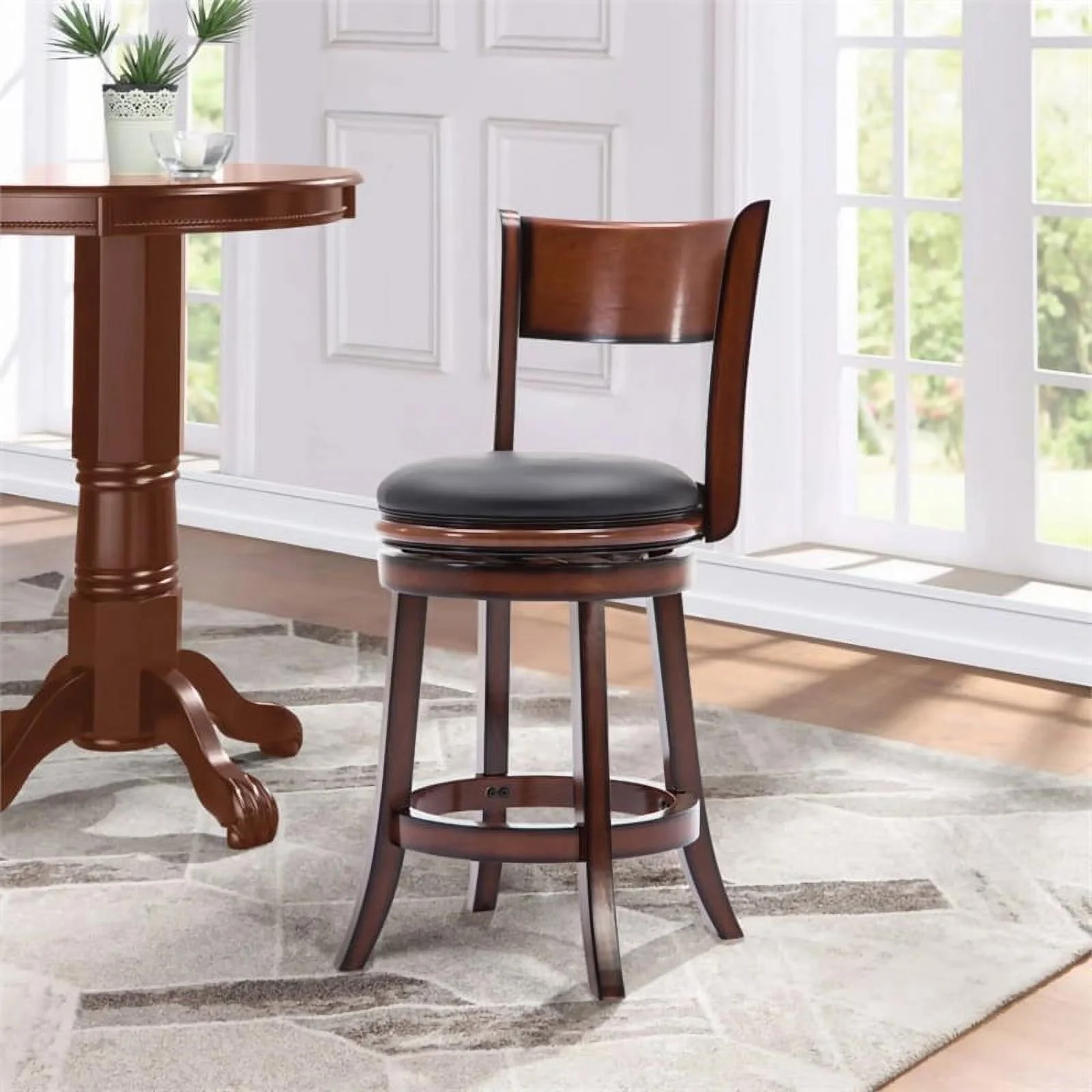 Boraam Palmetto Swivel Counter Stool  - Brandy