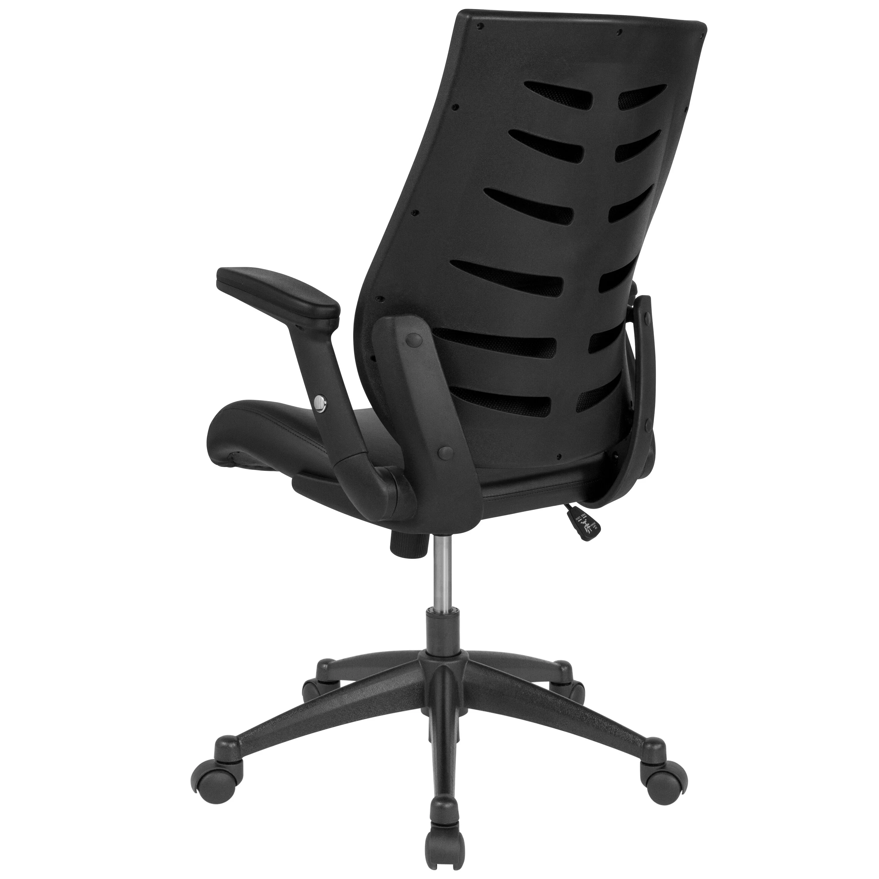 Flash Furniture High Back LeatherSoft Executive Chair with Molded Seat and Adjustable Arms