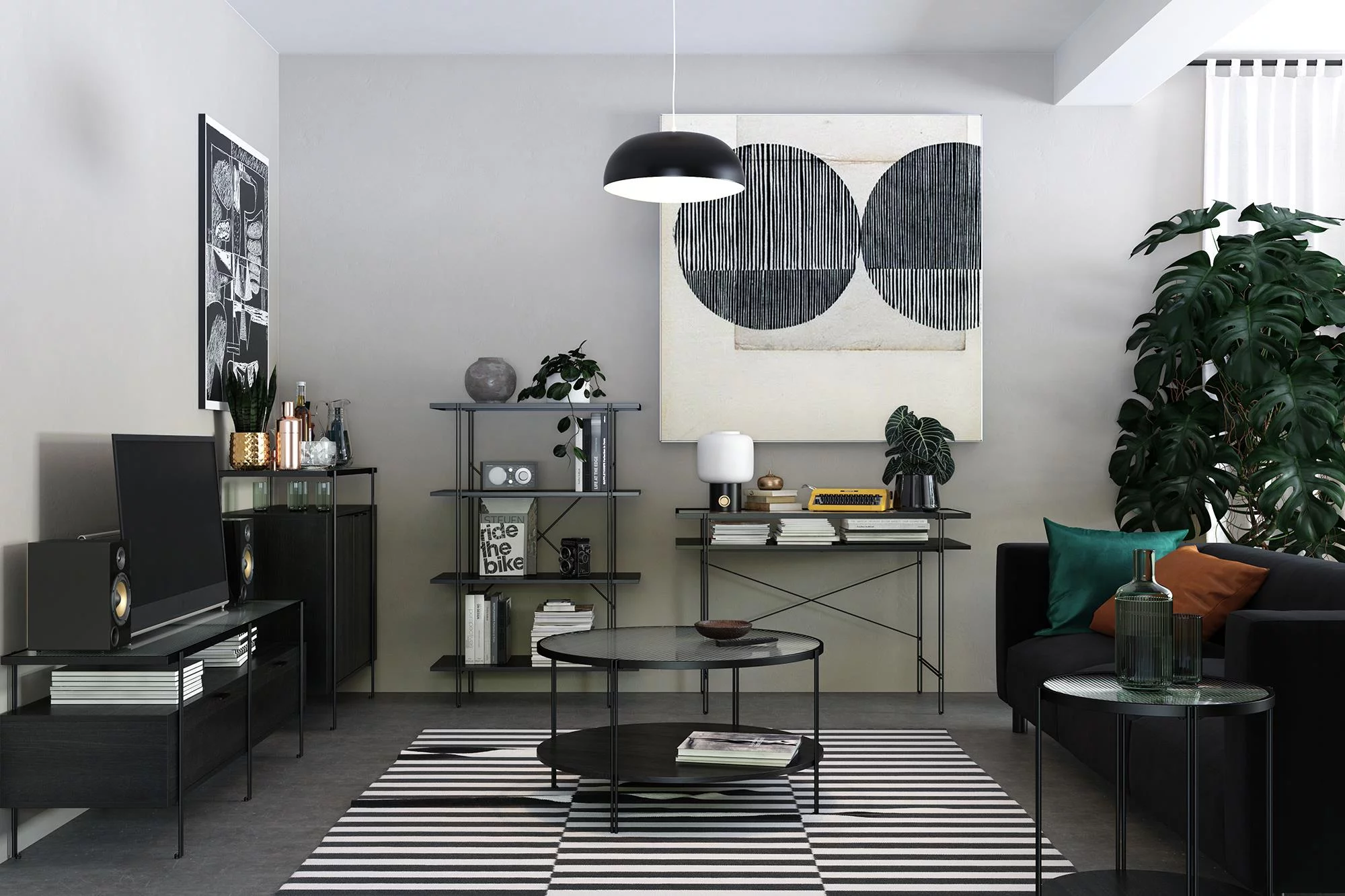 Ameriwood Home Vance Bar Cabinet, Black Oak