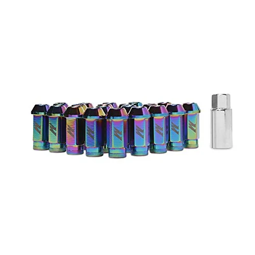 Mishimoto Aluminum Locking Lug Nuts, M12 x 1.25, Neo Chrome
