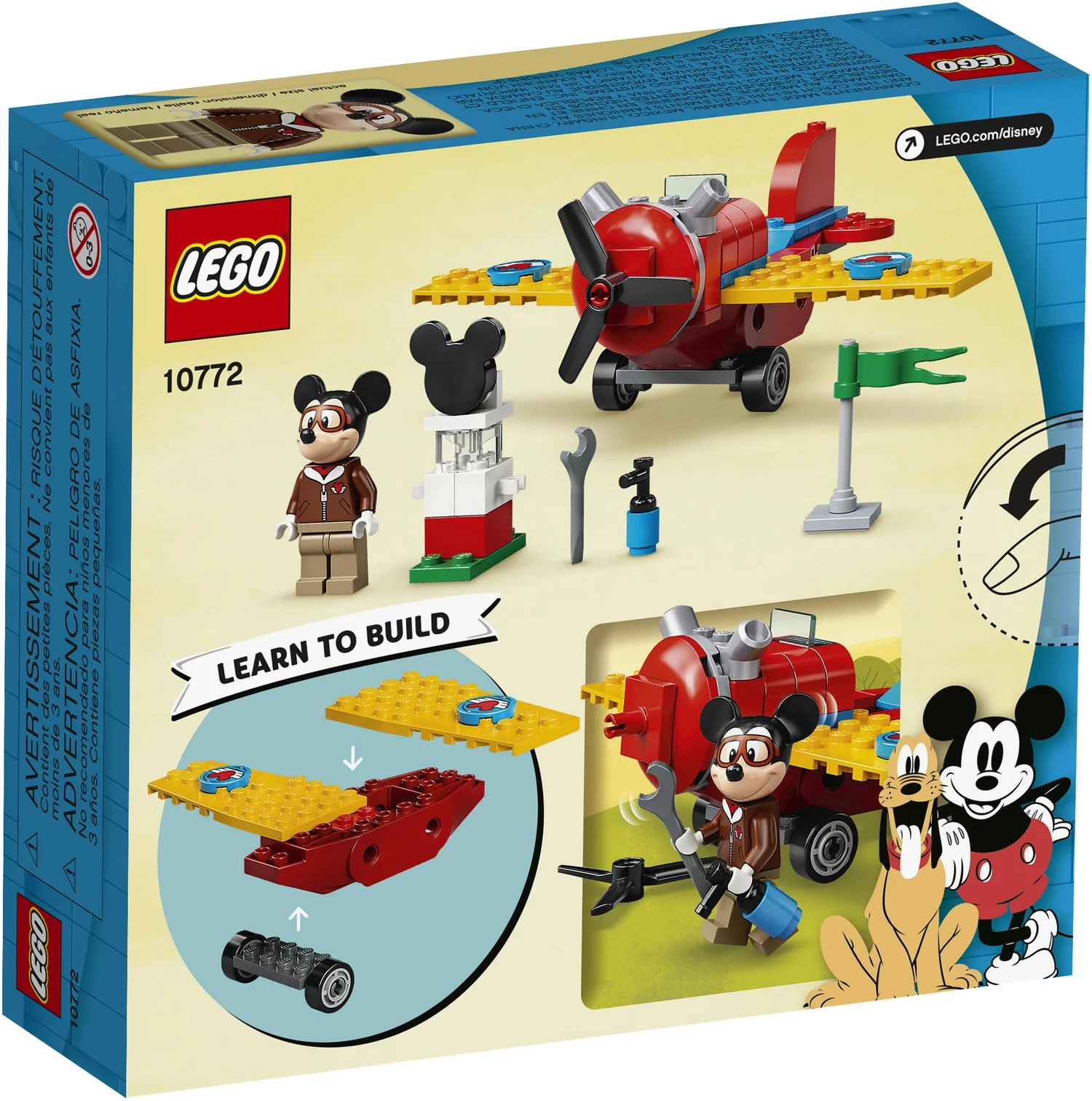 LEGO Mickey Mouse's Propeller Plane 10772 Building Set (59 Pieces)
