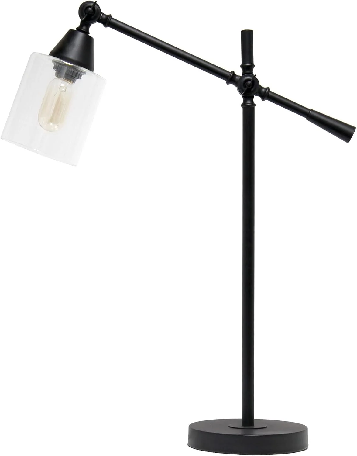 Arm Desk Lamp Black 7.25x19.75x28 Modern Contemporary