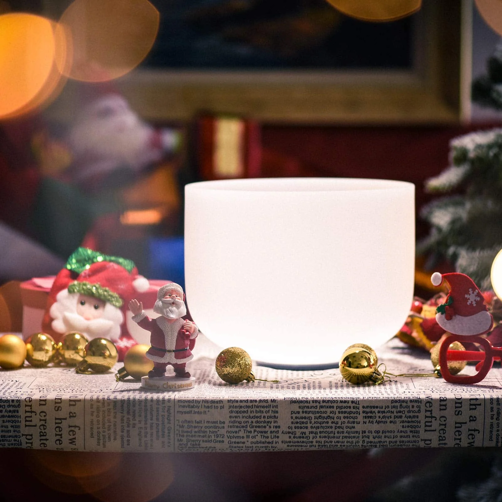 TOPFUND B Note Crown Chakra 8 inch Crystal Singing Bowl with Heavy Duty Carryng Case and Suede Stick