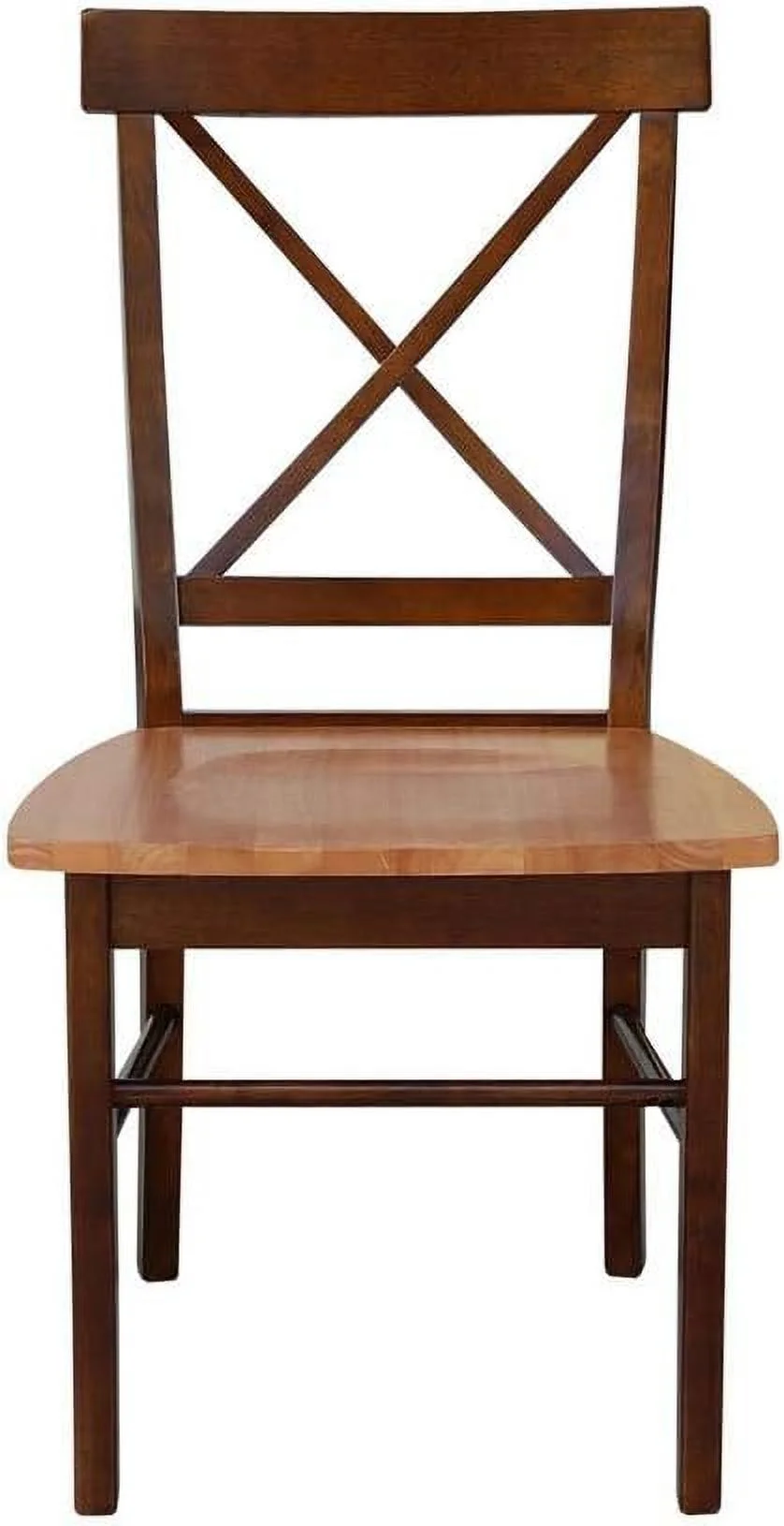 Set Of Two X-Back Dining Chair, Pecan