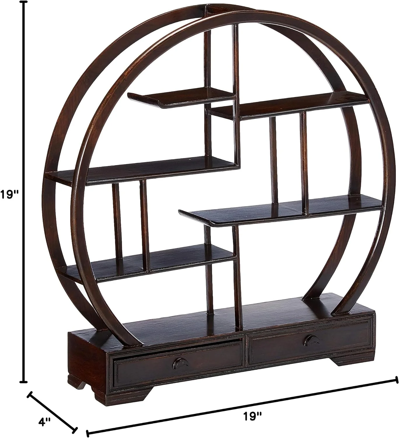 Oriental Furniture Rosewood Mingei Display Stand - Dark Rosewood