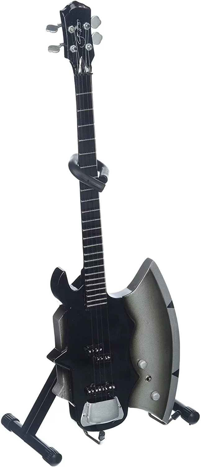 KISS Gene Simmons Miniature AXE Bass Signature Guitar Replica - Officially Licensed Collectible (2M-K01-5006)