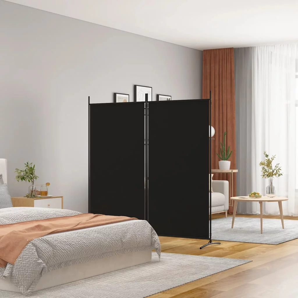 Anself 2-Panel Room Divider Black 68.9