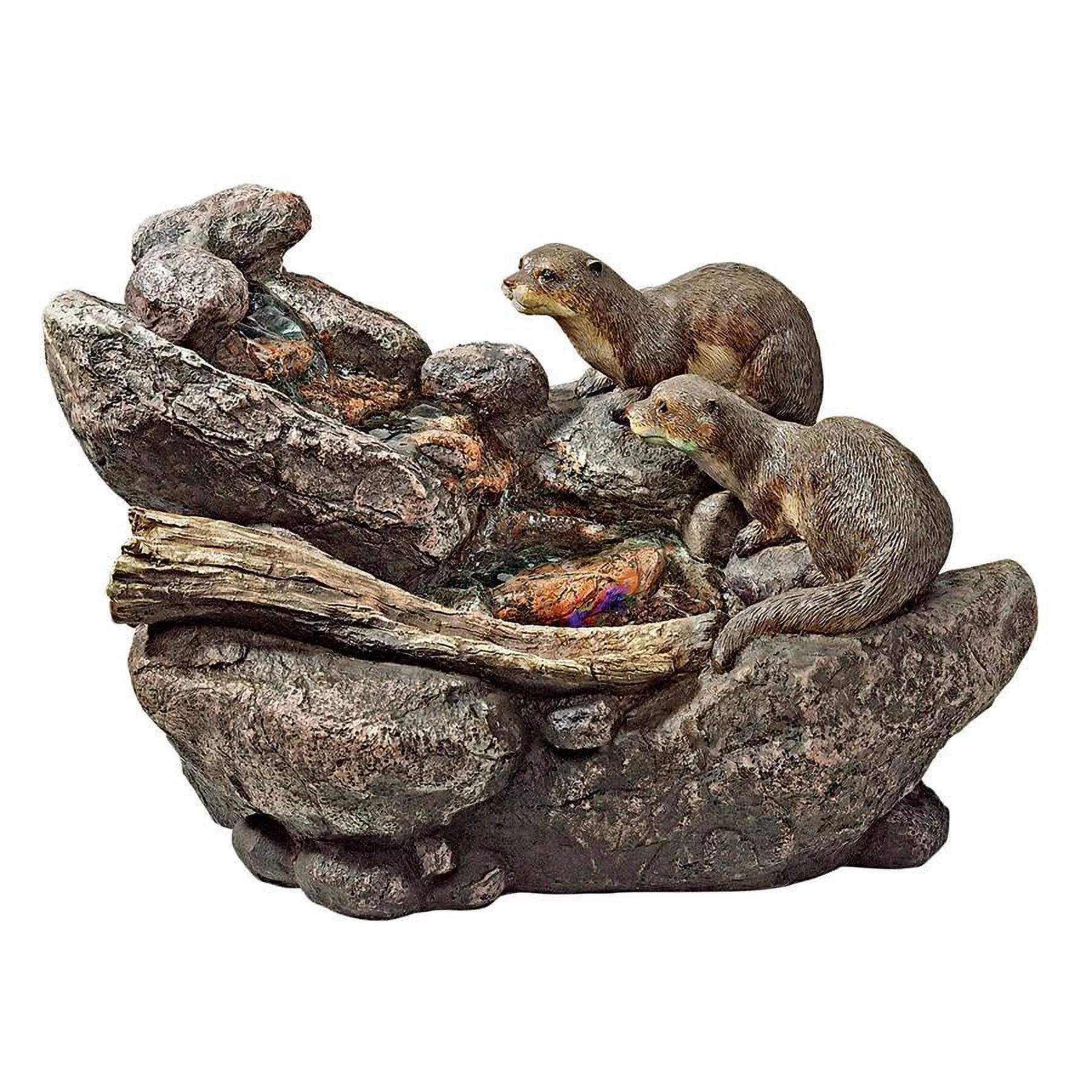 Design Toscano Curious Sea Otters Garden Fountain