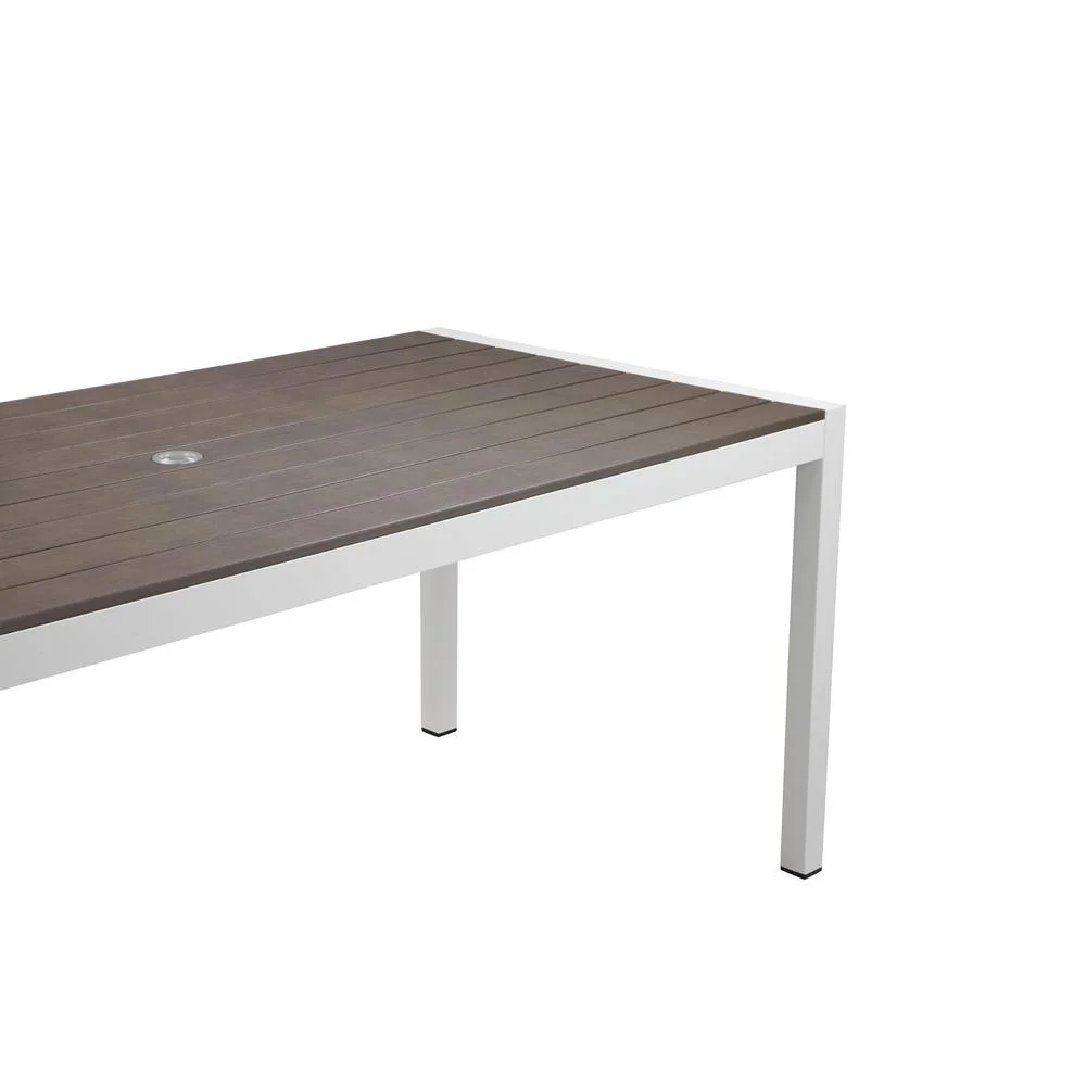 Pangea Home Chester 17-piece Modern Aluminum Patio Sofa Set in White/Gray