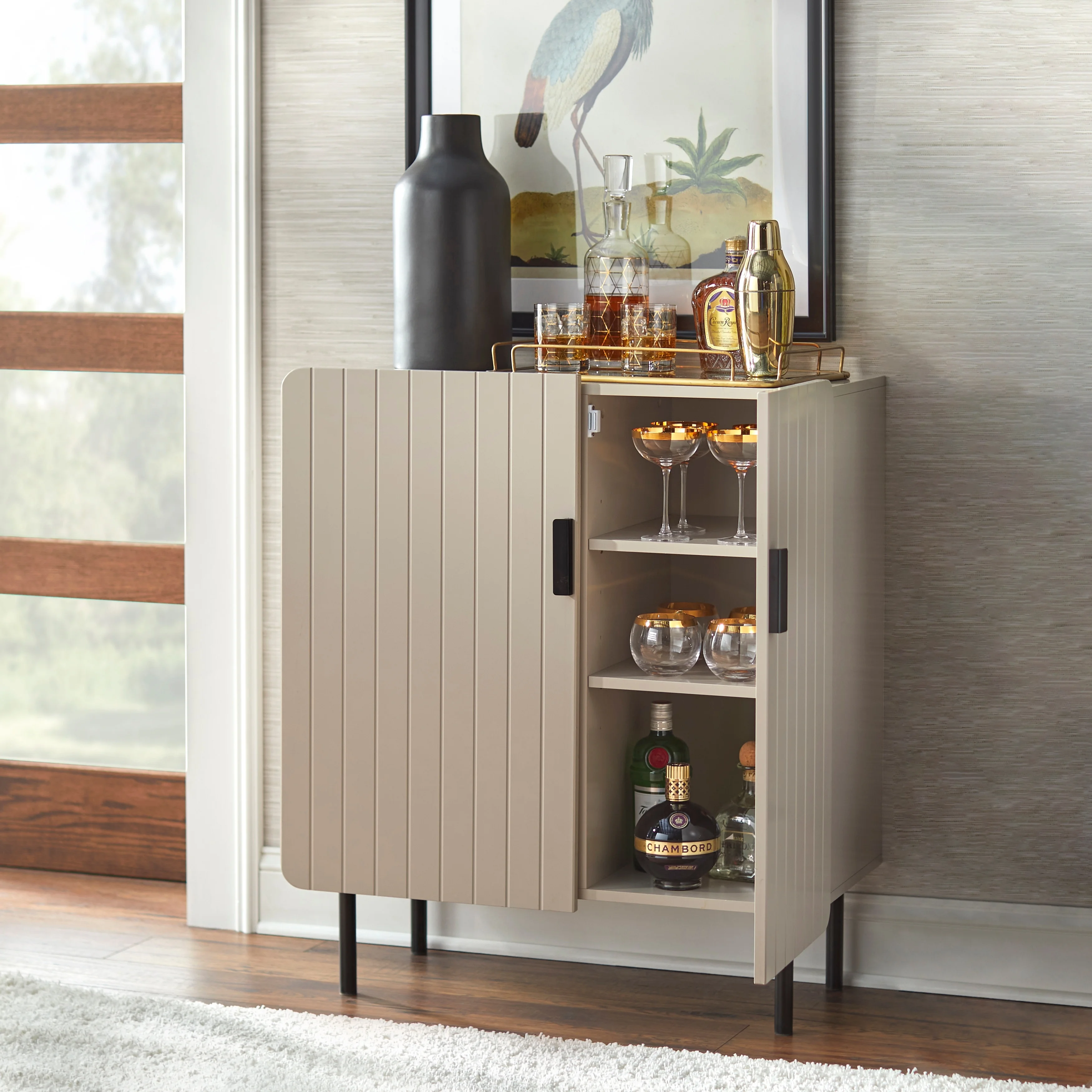 Simple Living  Fulton Channel Front Buffet/Sideboard Blue