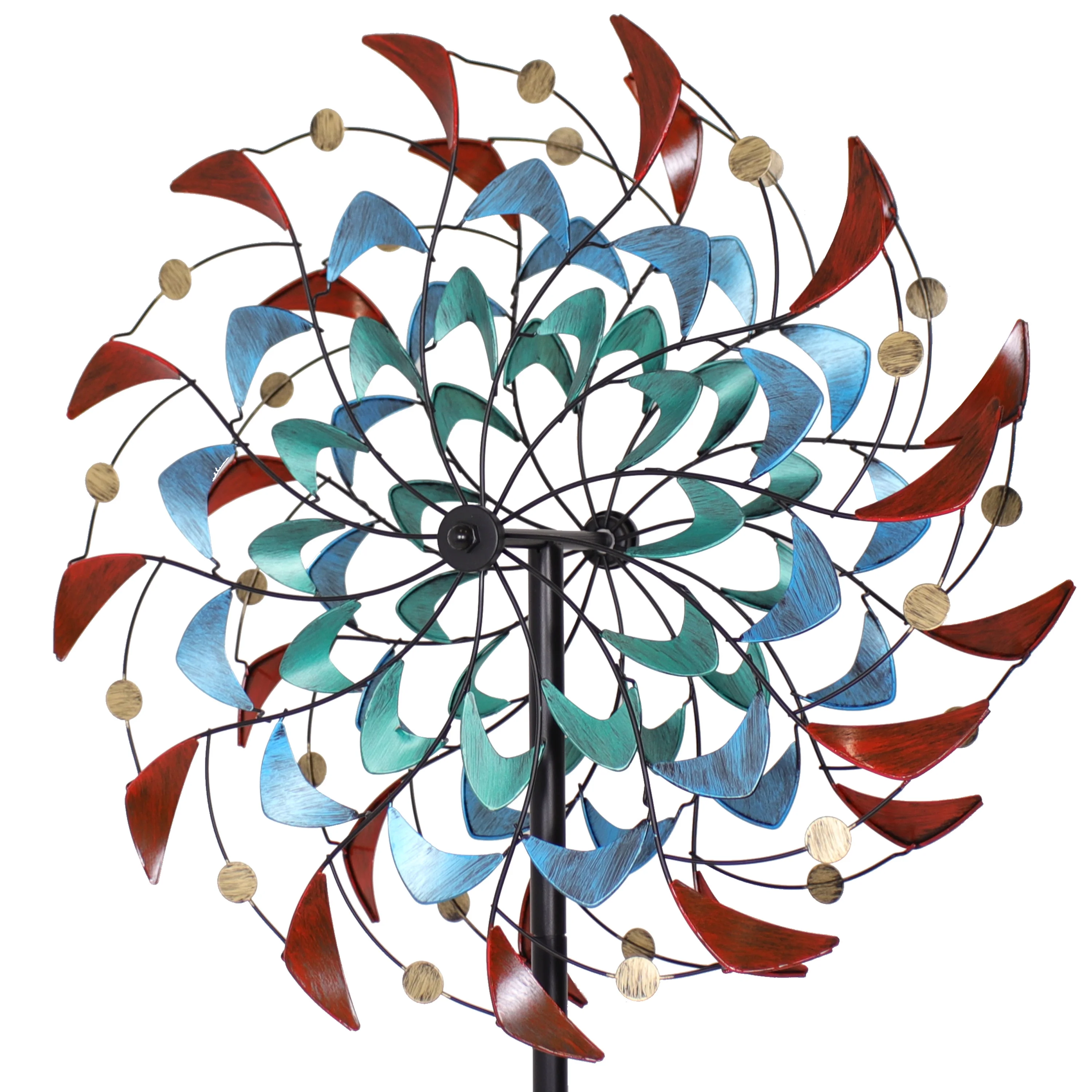 Sunnydaze Rainbow Breezes Metal Garden Wind Spinner - 84