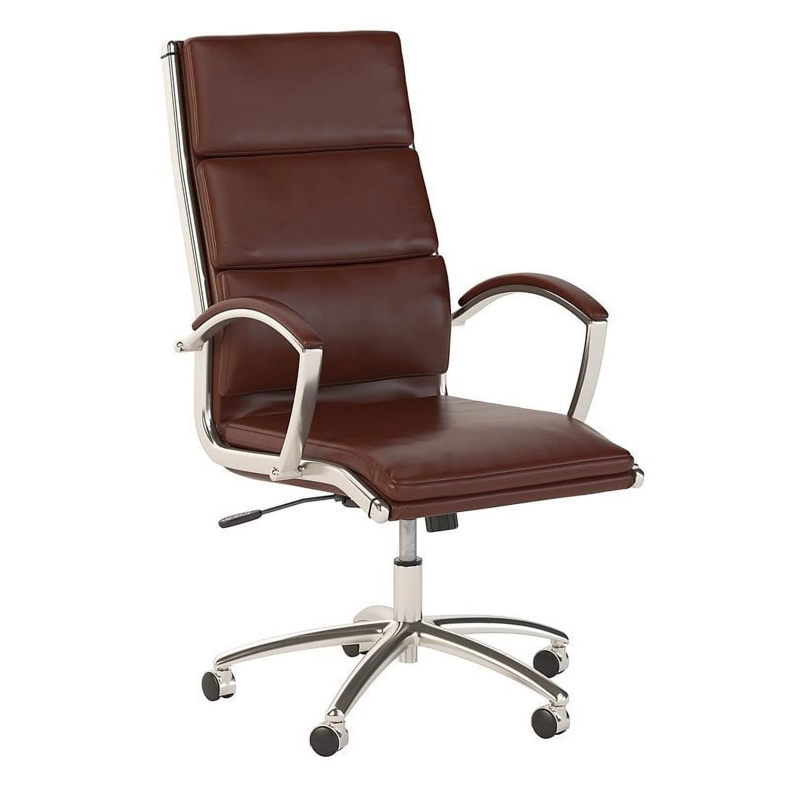 Scranton & Co High Back Leather Executive Office Chair in Cherry