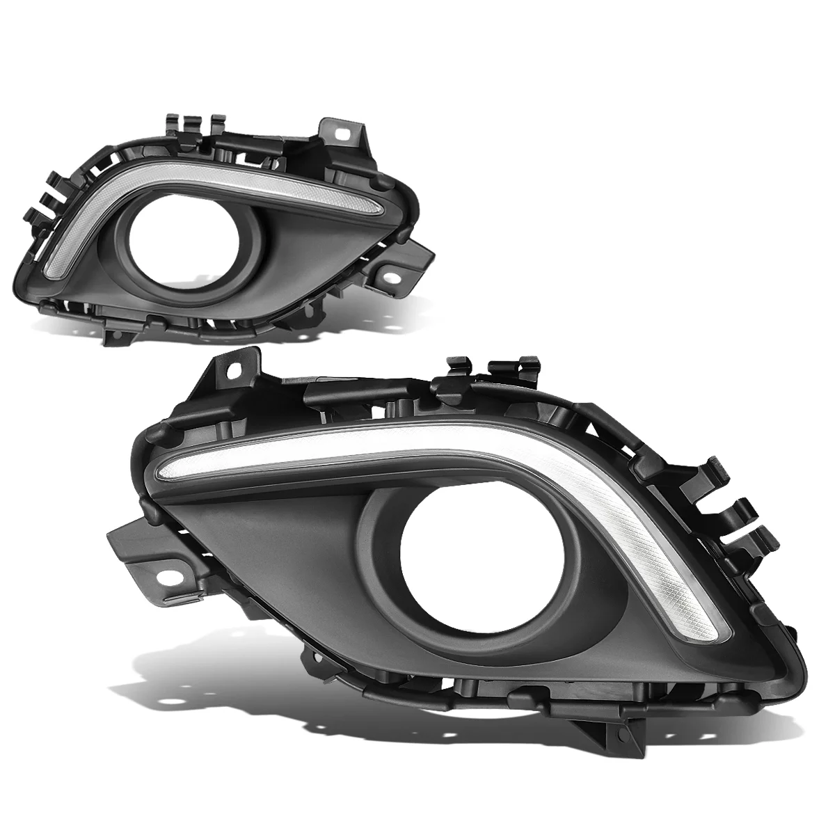 DNA Motoring FL-ZTL-228-CH For 2014 to 2016 Mazda 6 Front Bumper Driving LED DRL Fog Light Lamp Clear Lens 15