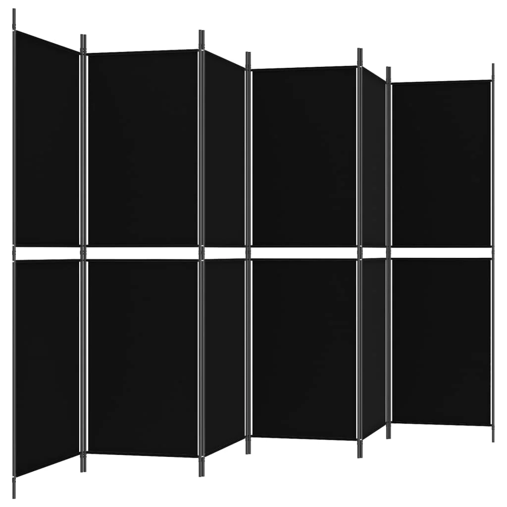 Anself 6-Panel Room Divider Black 118.1