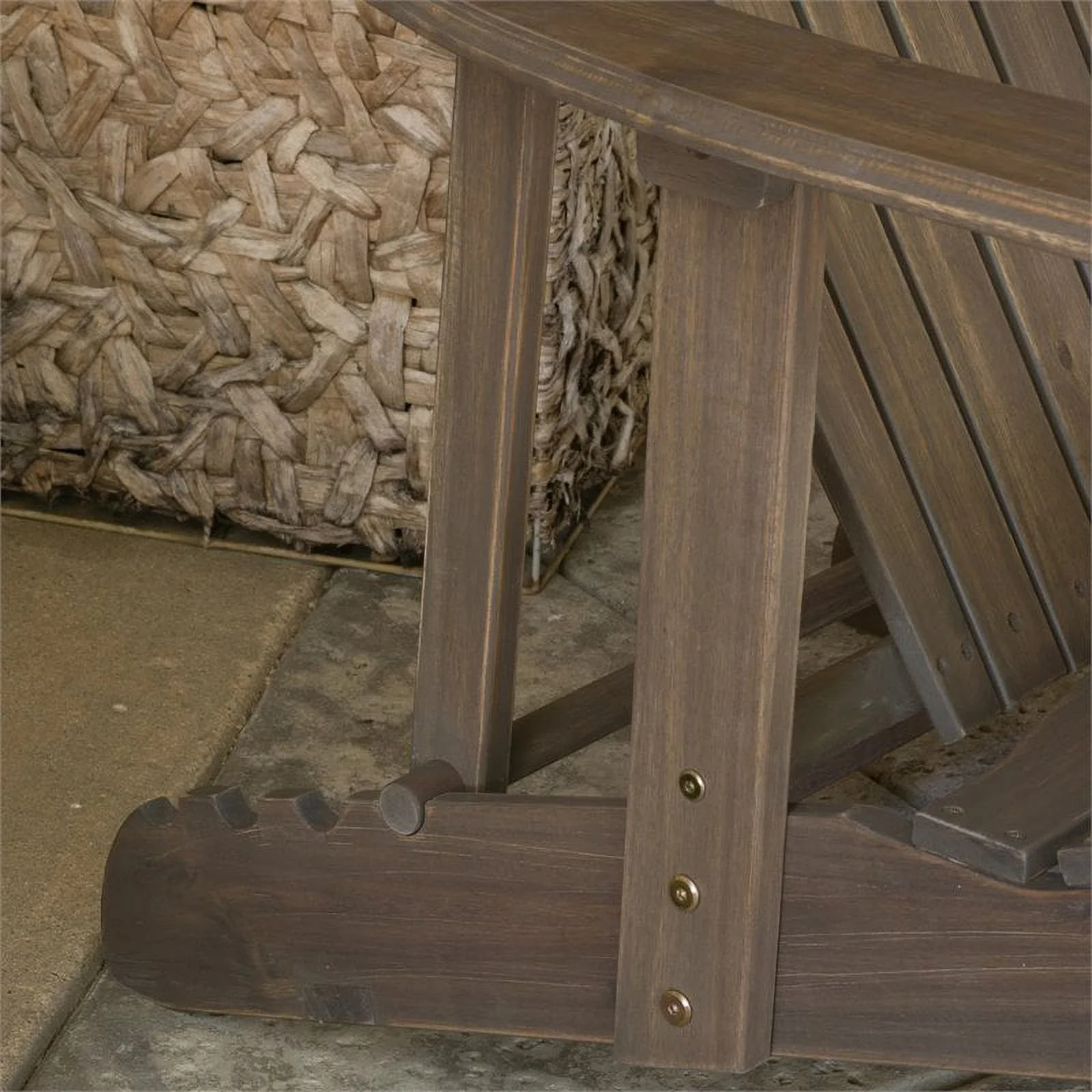 Noble House Hayle Reclining Wood Adirondack Chair w/Footrest (Set of 2) Grey