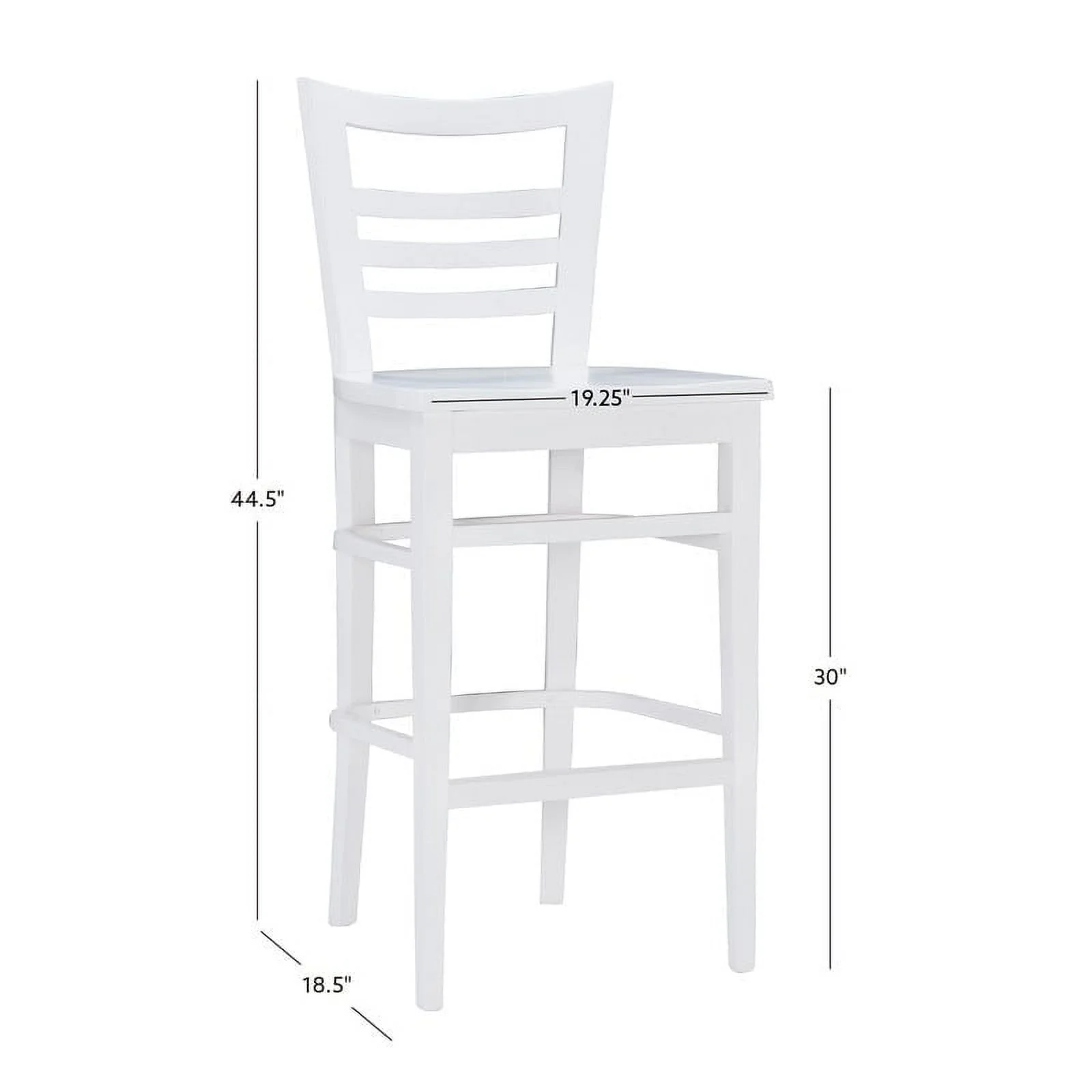 Linon Heathcliff Rustic Solid Wood Barstool (Set of 2) Brown Lacquer, Stained