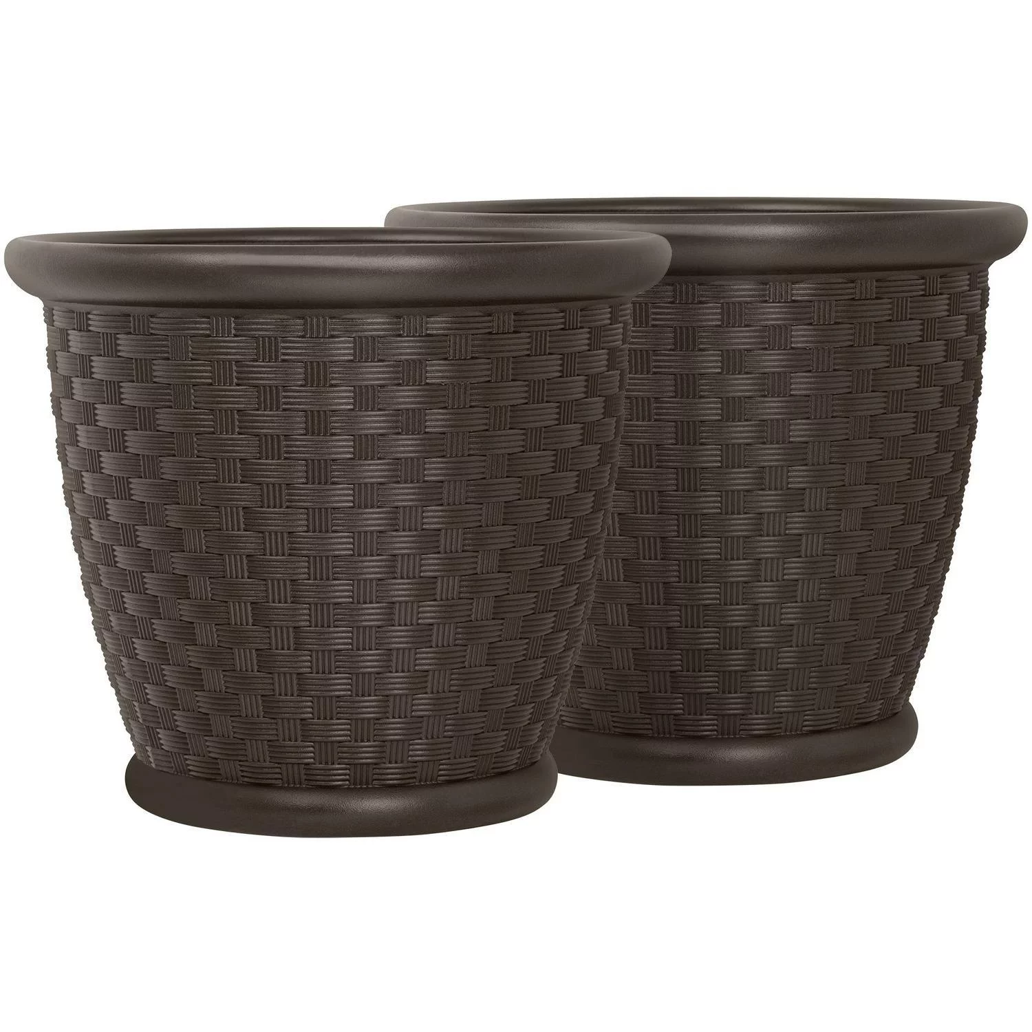 Suncast Sonora 22 in. Decorative Resin Planters, 2-Pack, P222105B92