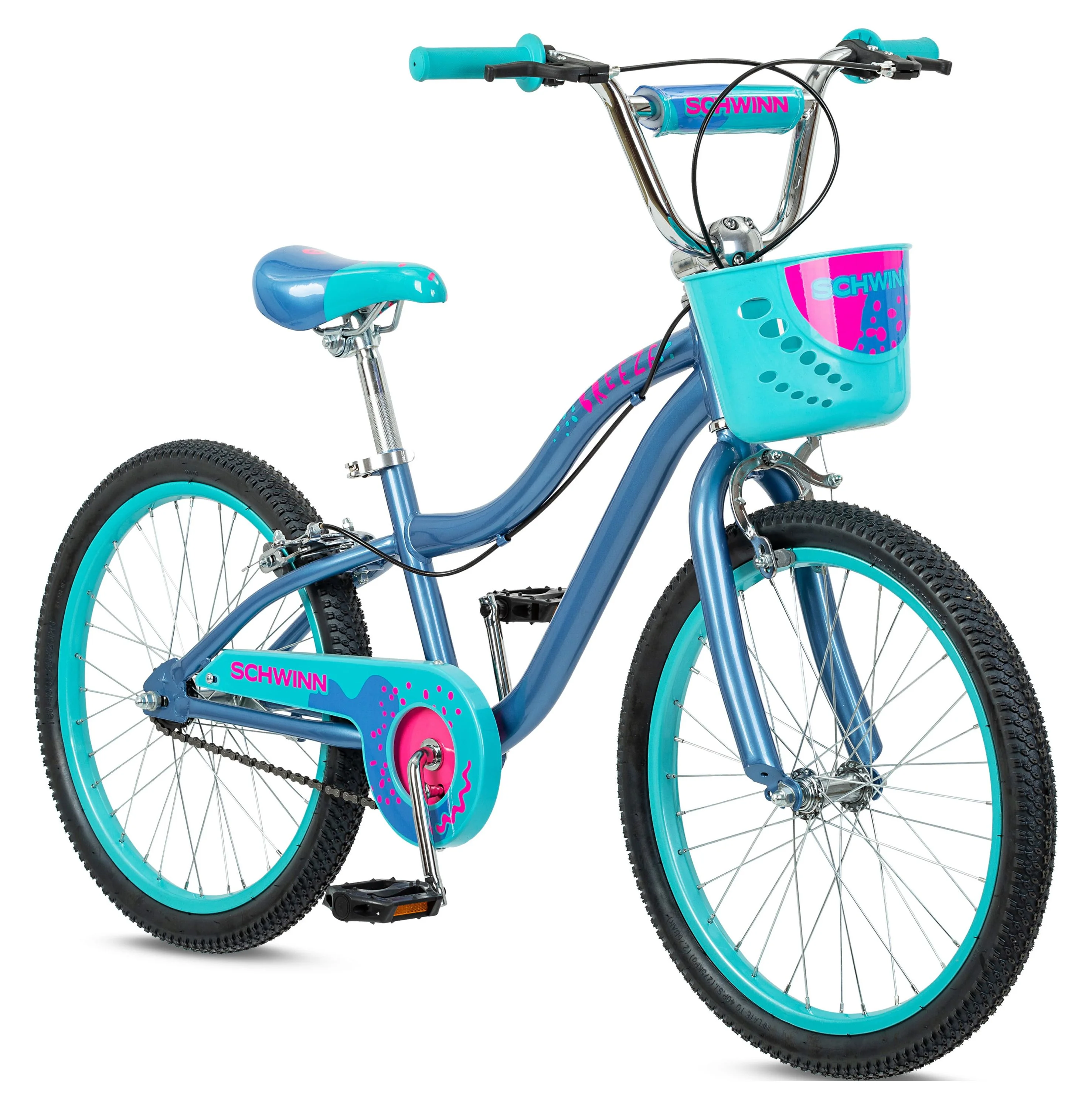Schwinn 20-in. Breeze Girls Kids Bike with Basket, Periwinkle