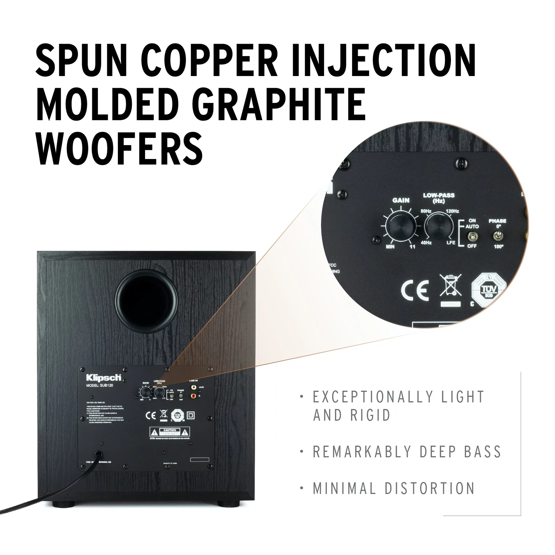 Klipsch SUB-120-BLACK Synergy Black Label Subwoofer Speaker (2020)