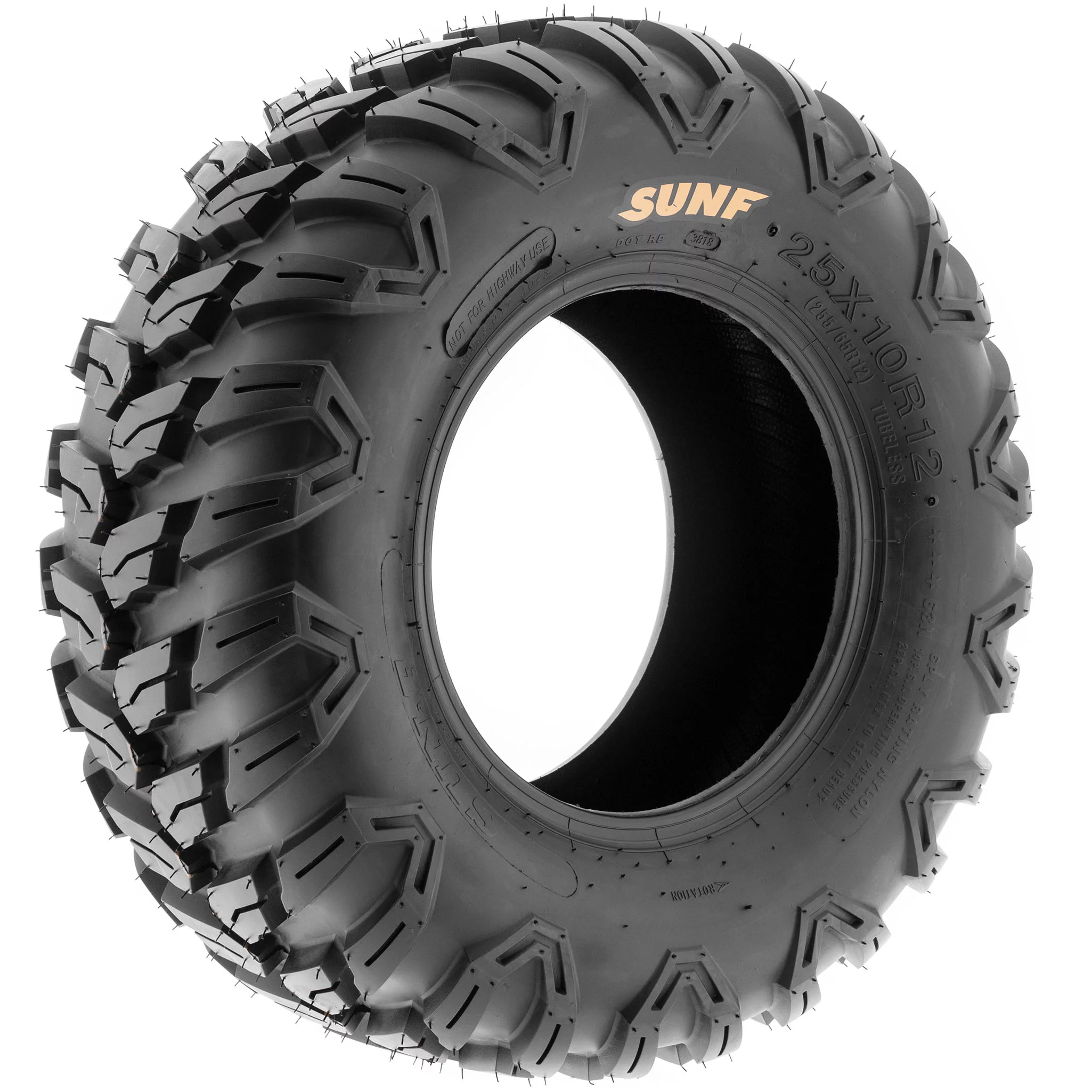 SunF ATV/UTV Tires A043 all-terrain off-road 6PR TL, 26x9R14, Set of 2