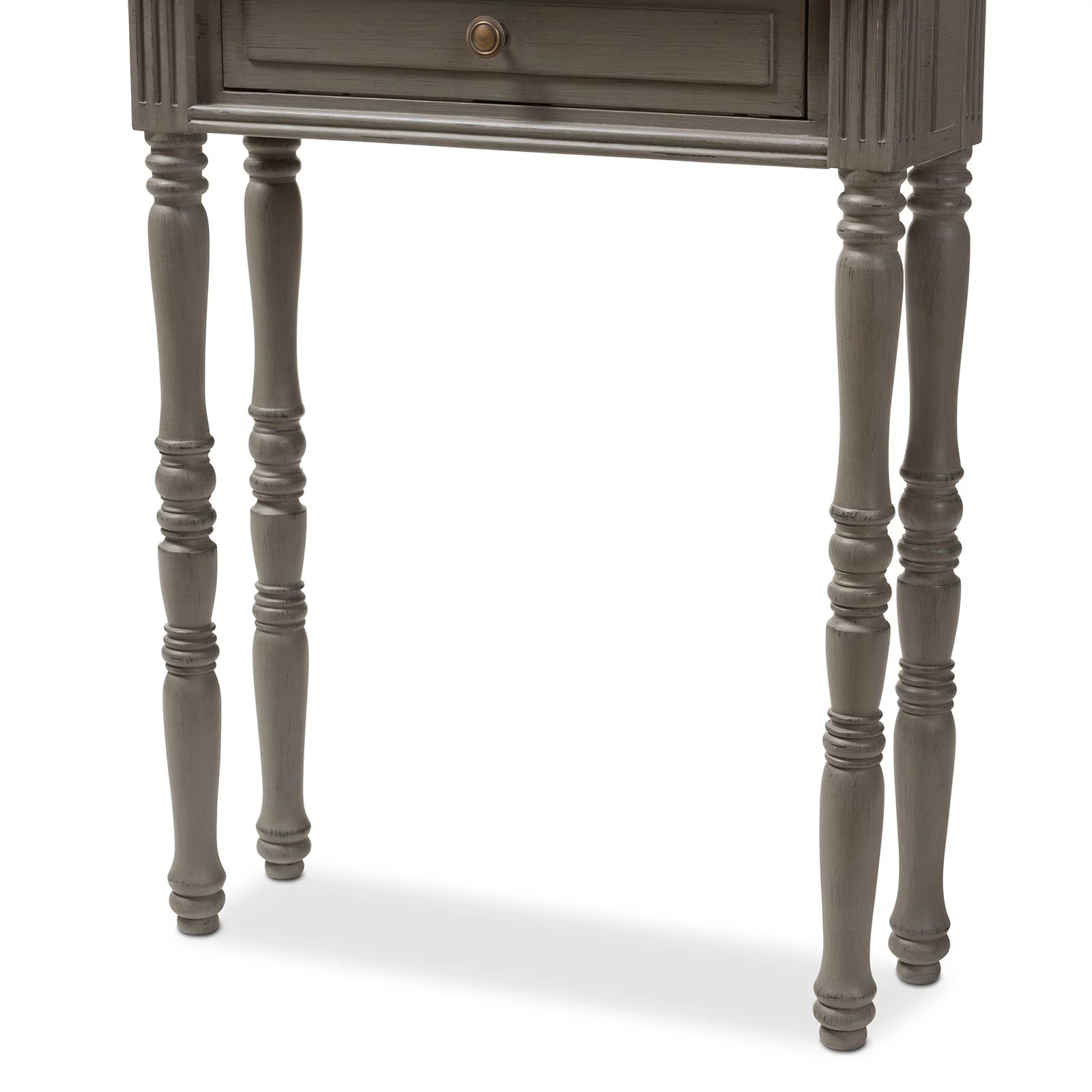 Baxton Studio Noemie 1 Drawer Console Table in Brown