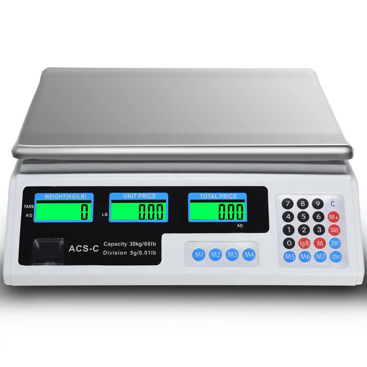 66 lbs Weight Scale Digital Food Scales Count Scale, White & Black