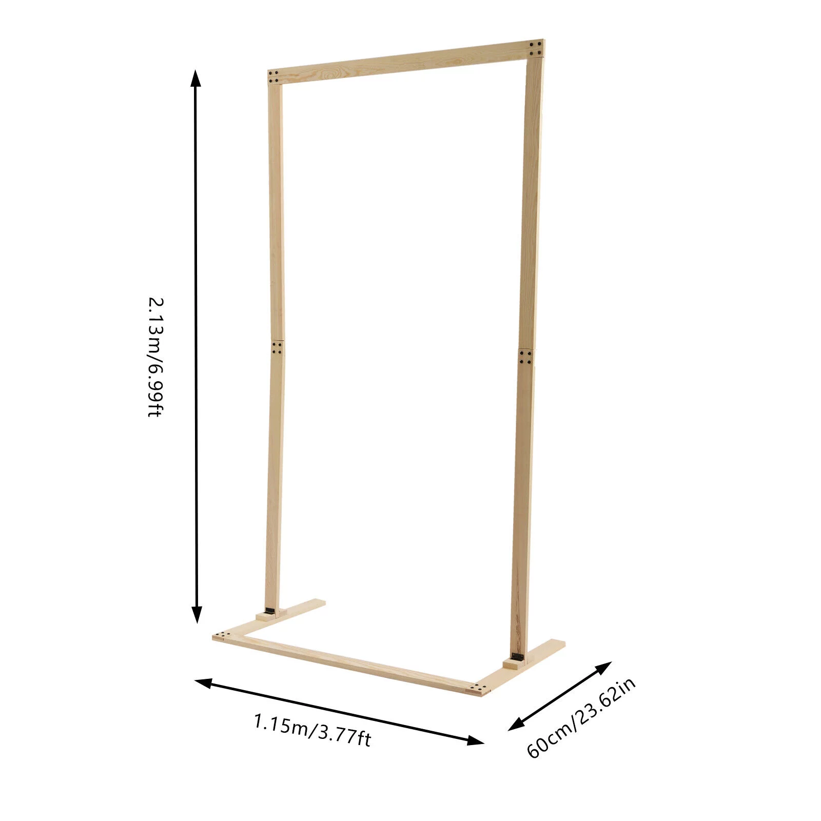 7ft Wood Square Wedding Arch Outdoor Party Backdrop Romantic Frame Arbor Decor