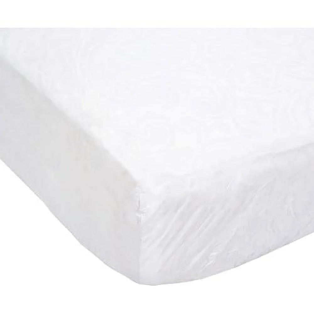 waterproof vinyl mattress protector and cover - contoured fitted white mattress cover sheet - 1 pack - hospital