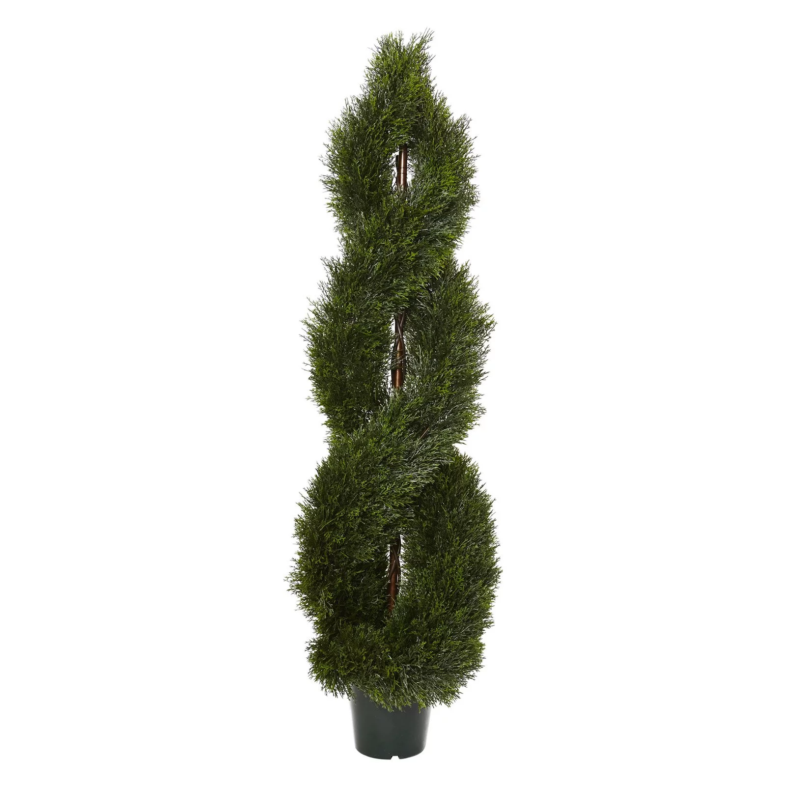 Nearly Natural Double Pond Cypress Spiral Topiary UV Resistant With 1036 Leaves