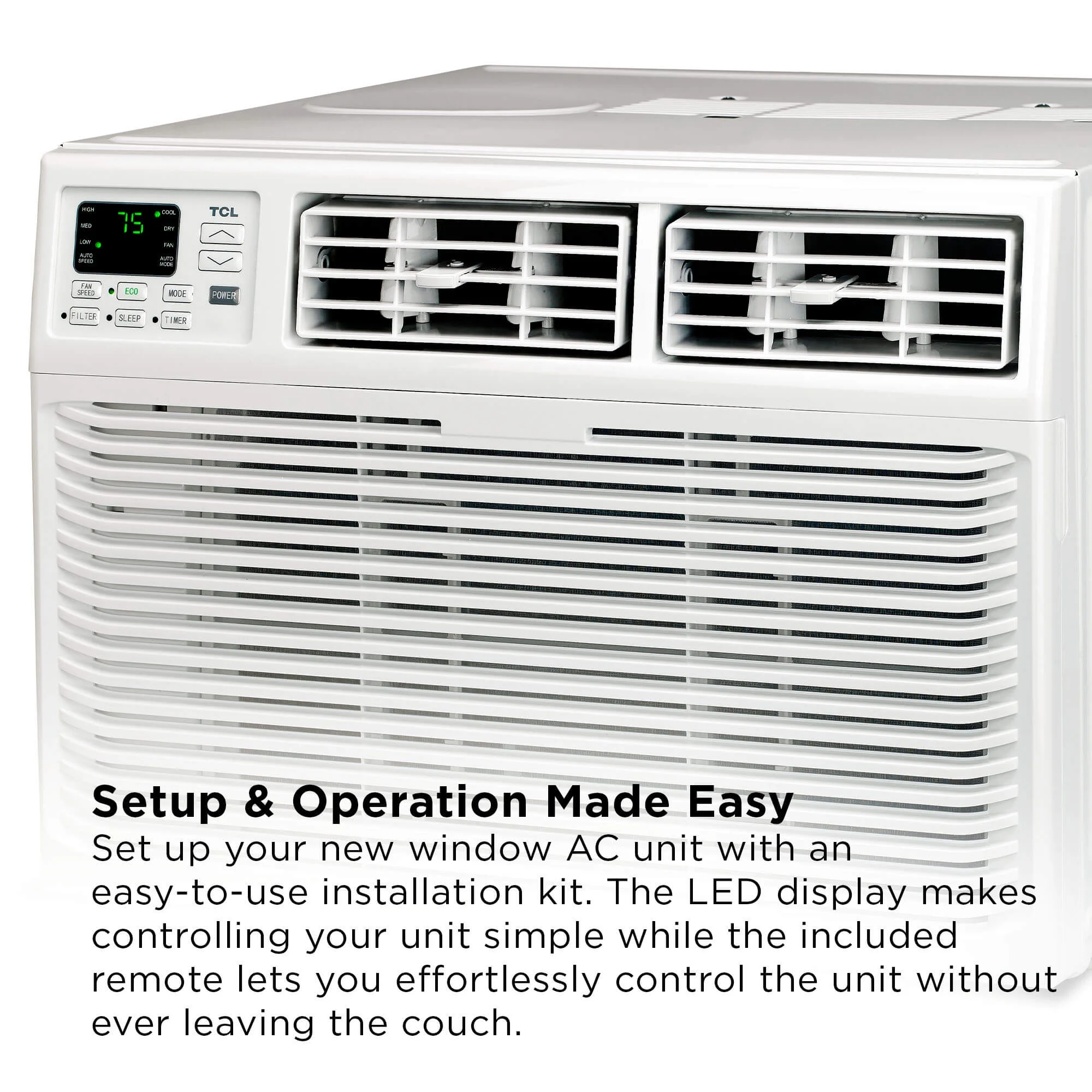 TCL Home 15,000 BTU 115-Volt Smart Window Air Conditioner with Remote, E-Star, White, 15W9E1-A