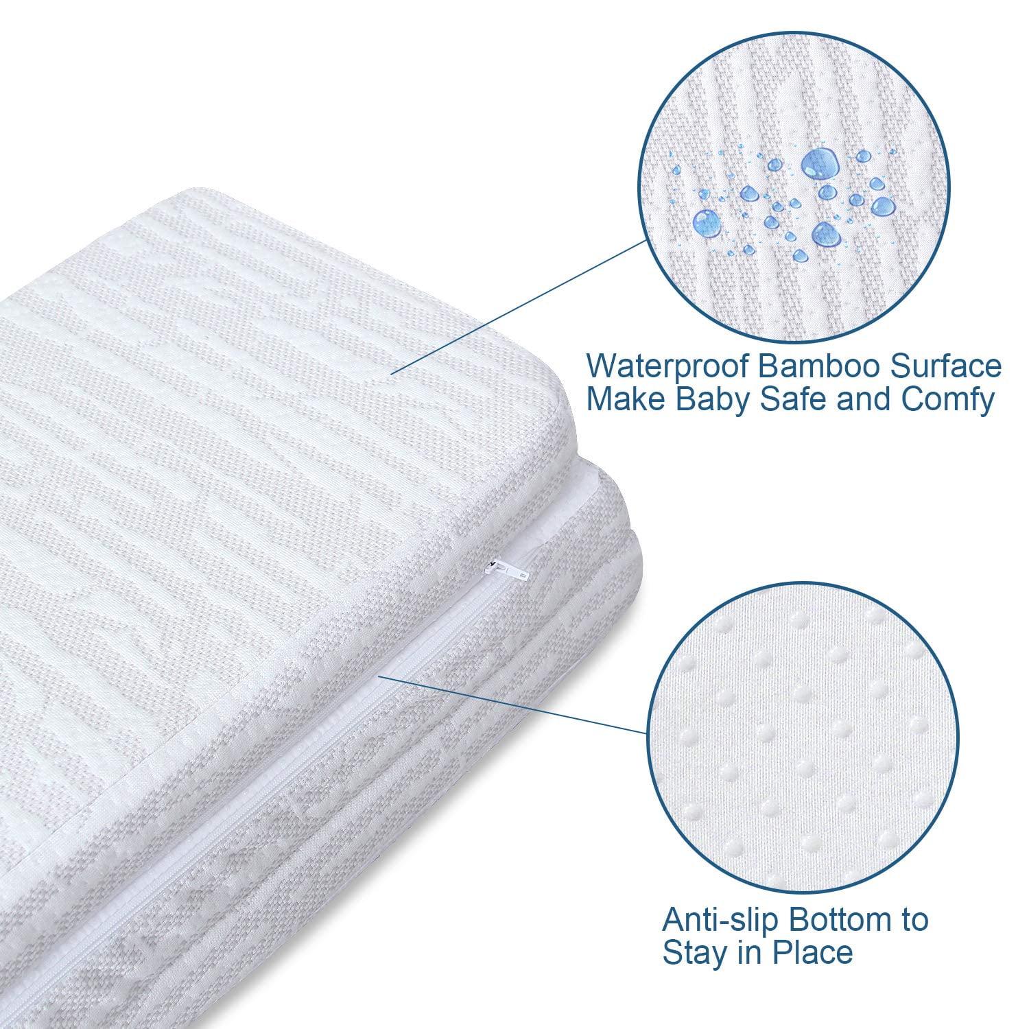 SPRINGSPIRIT Waterproof Pack and Play Mattress Topper 38